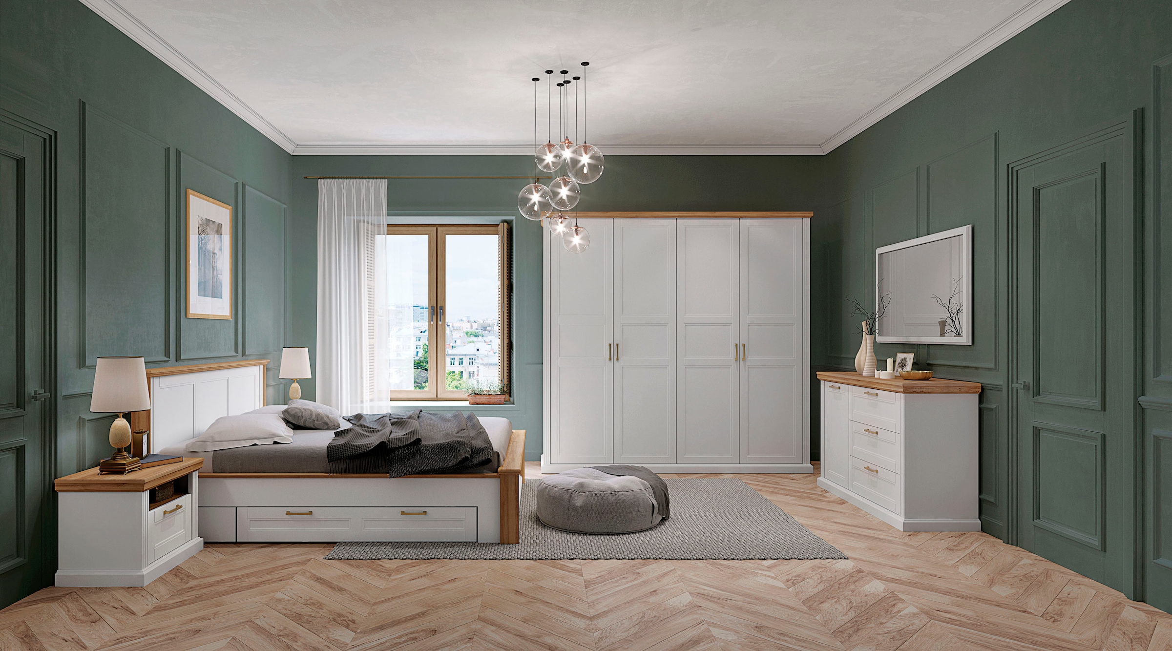 Home affaire Kleiderschrank »Tara«, lackiert mit wasserbasiertem UV-Lack, in 4 Breiten