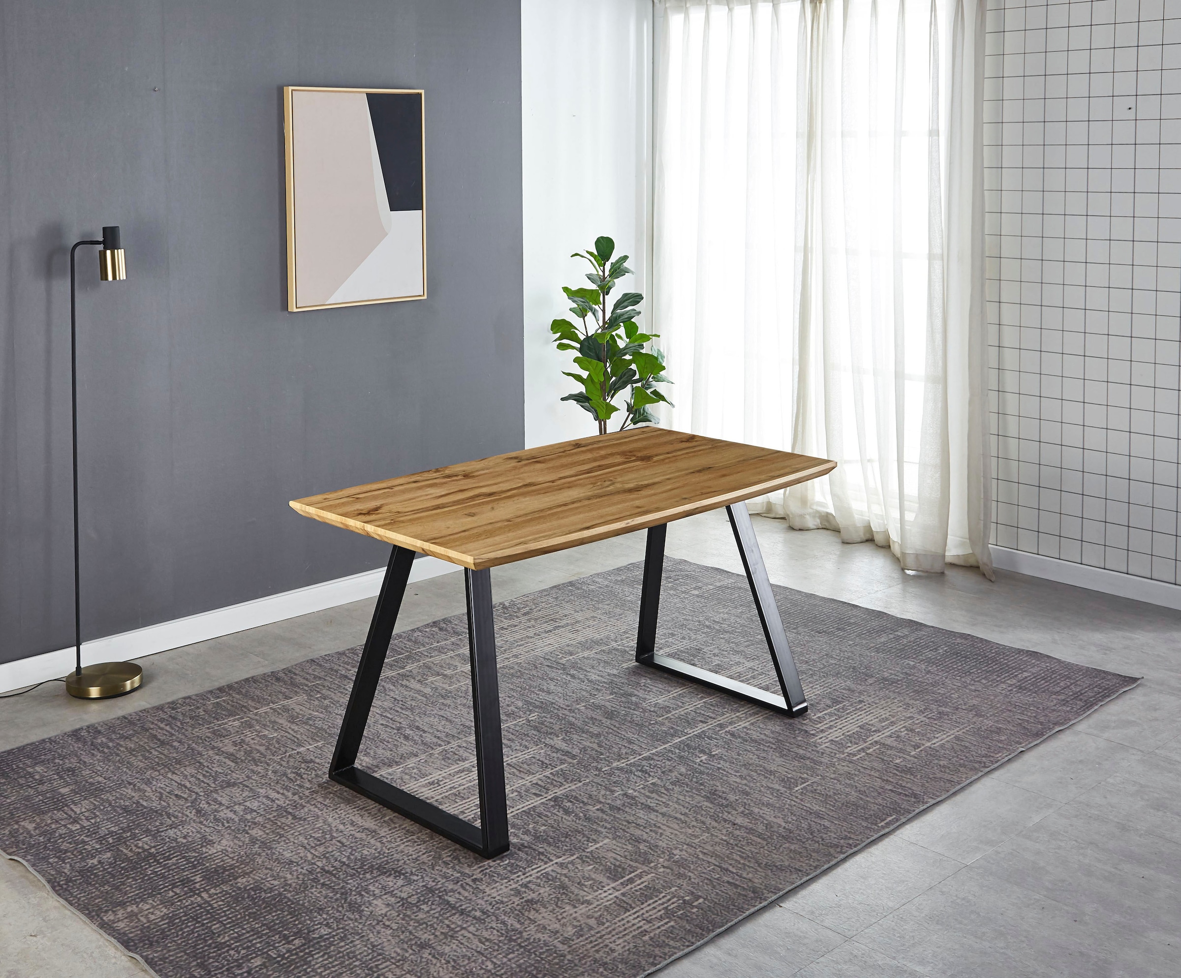 Home affaire Esstisch »Aage«, Eiche-Dekor, Breite 140 cm