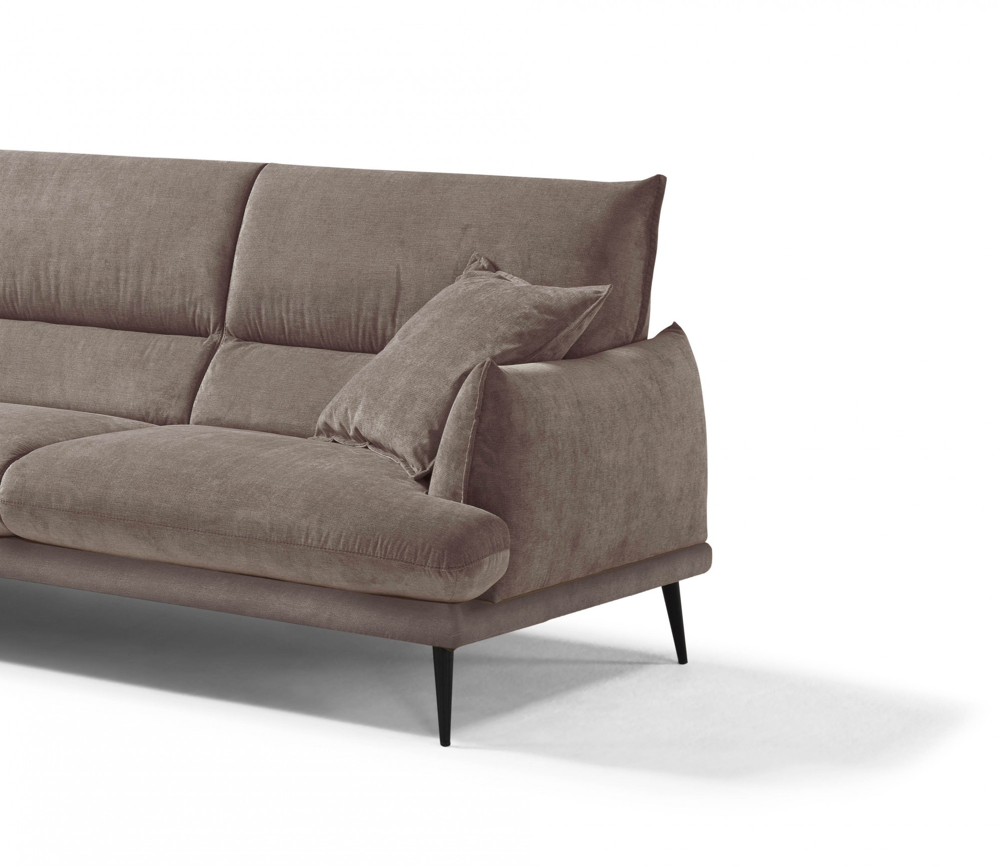 Egoitaliano Ecksofa »FUNNY, hochwertiges und aktuelles Design, bequeme Rückenlehne«, hochwertiger Sitzkomfort, L-Form