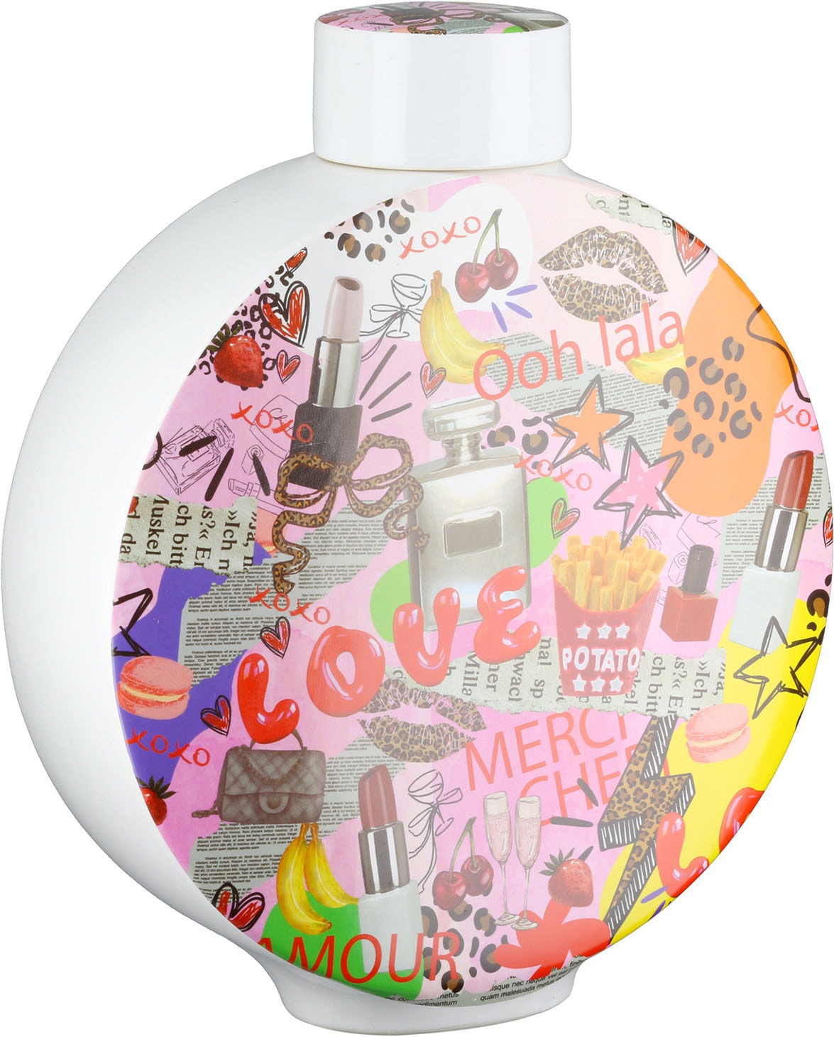 GILDE Tischvase »Deckelvase OOH LALA«