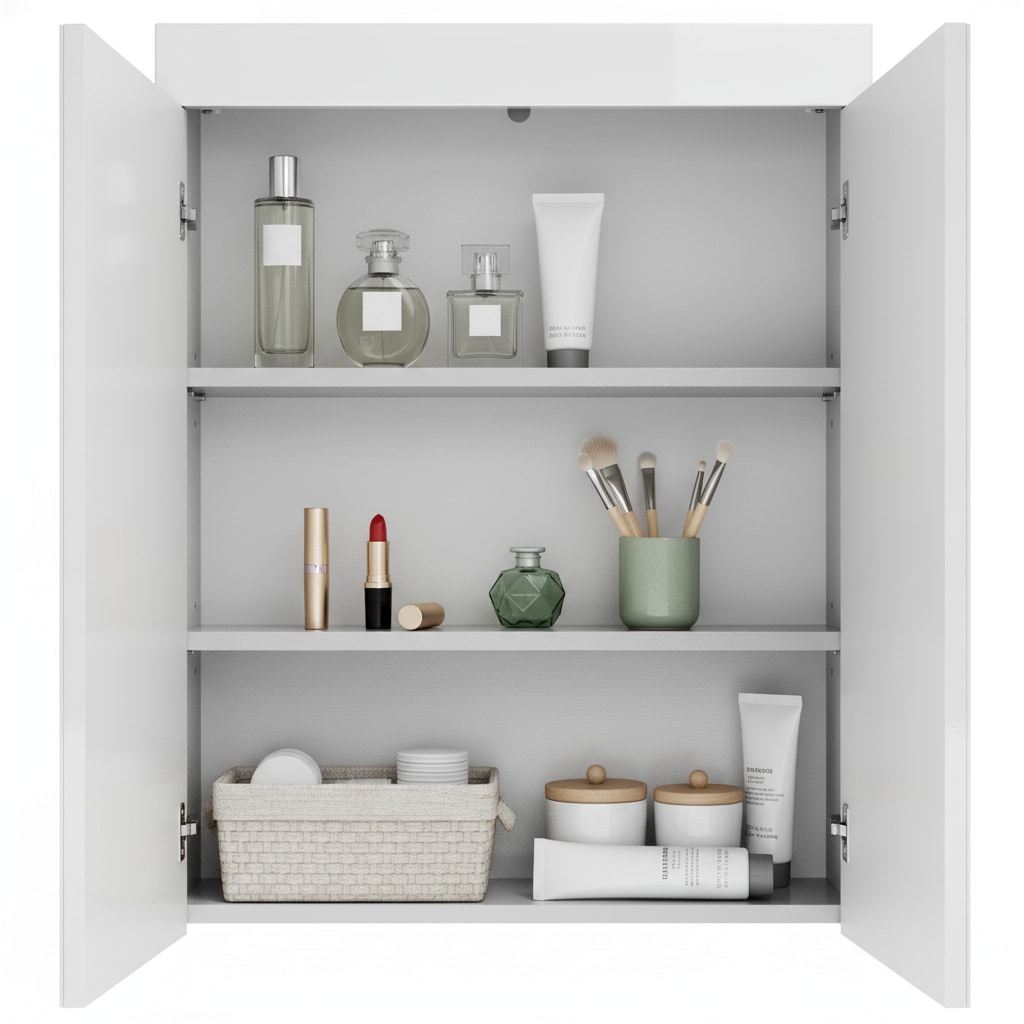 OTTO home Spiegelschrank »Föhr« minimalistisch, zeitlos, Spiegelfronten, 2 Einlegeböden