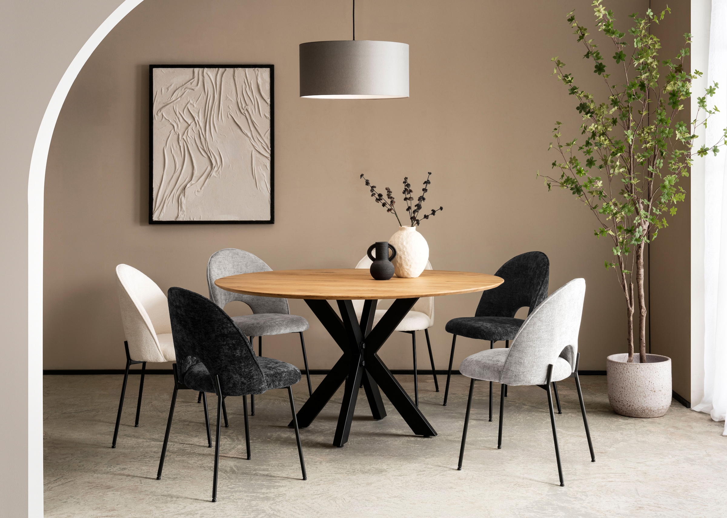 Home affaire Esstisch »Quebec«, mit eleganter Schweizer Kante