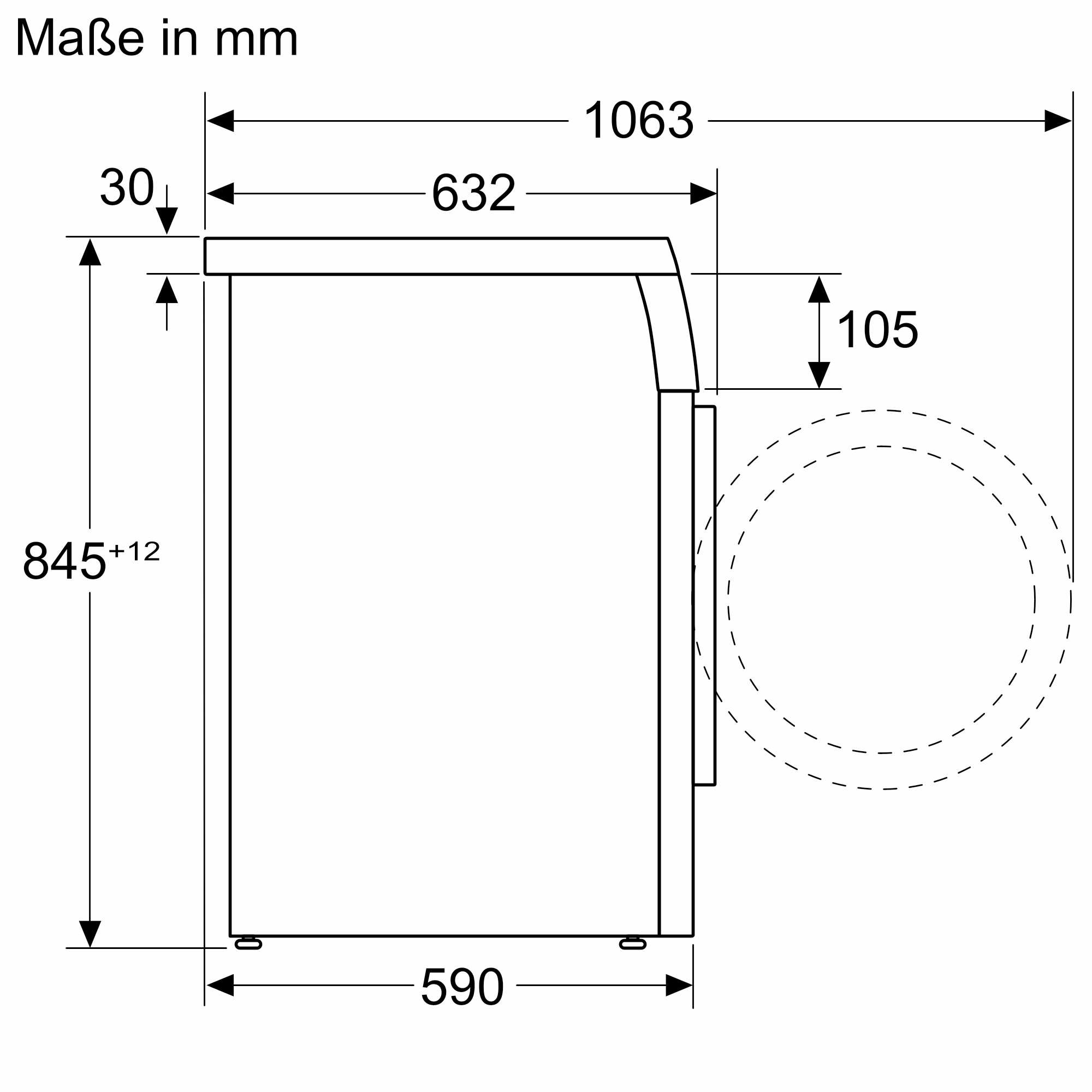 SIEMENS Waschmaschine iQ500 »WU14UT28«, 8 kg, 1400 U/min, unterbaufähig