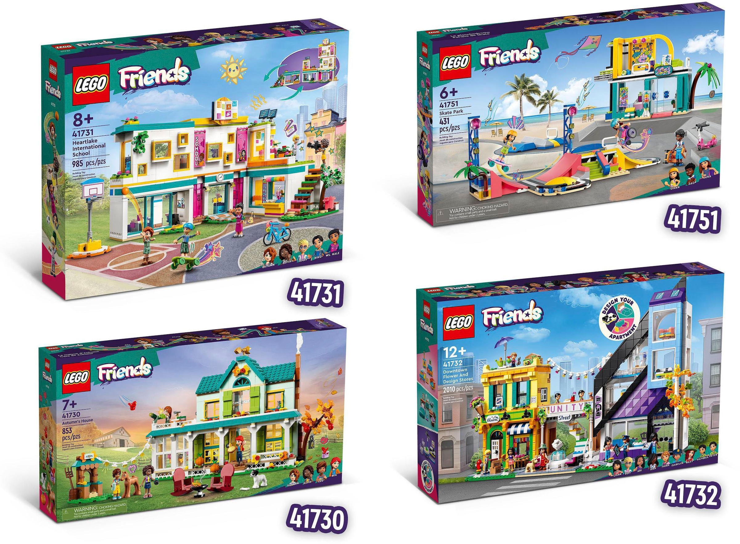 LEGO® Konstruktionsspielsteine »Stadtzentrum (41732), LEGO® Friends«, (2010 St.), Made in Europe