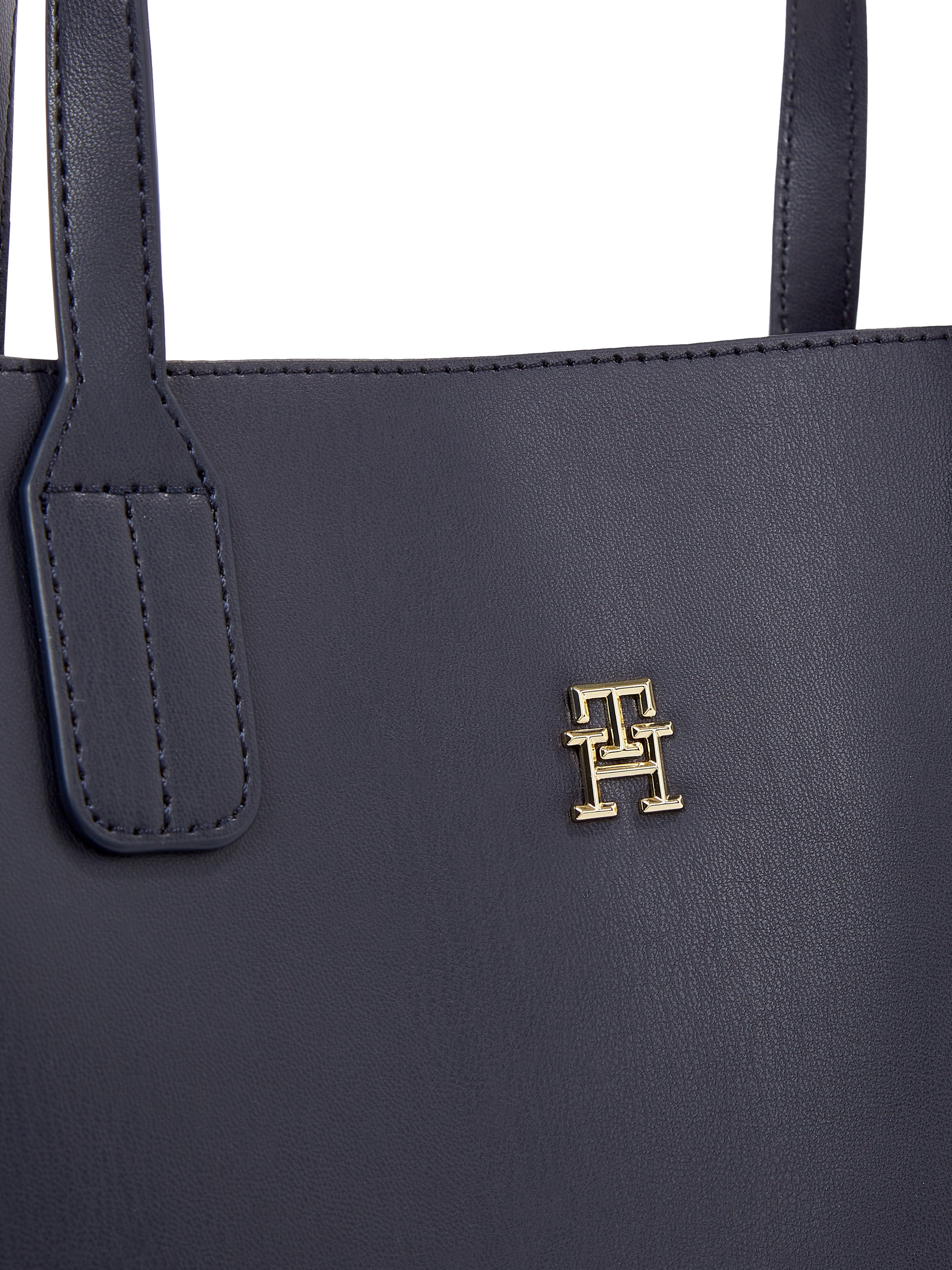 Tommy Hilfiger Schultertasche »TH DISTINCT SATCHEL CORP«, Damen Beuteltasche, Henkeltasche, Shopper mit seitlichem Streifen