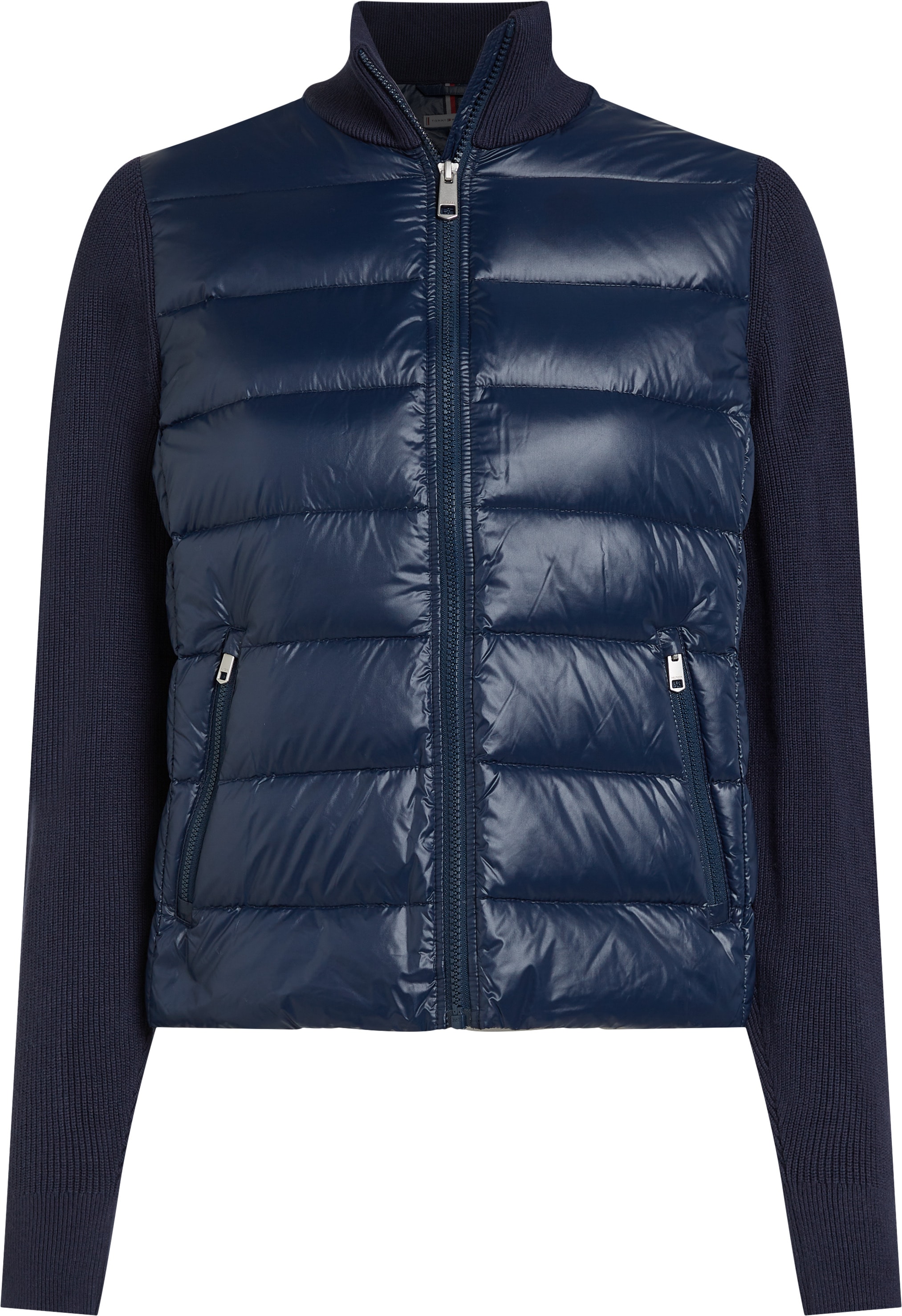 Tommy Hilfiger Steppjacke »LW DOWN FEMININE GLOSS KNIT JKT«, mit leichter Wattierung