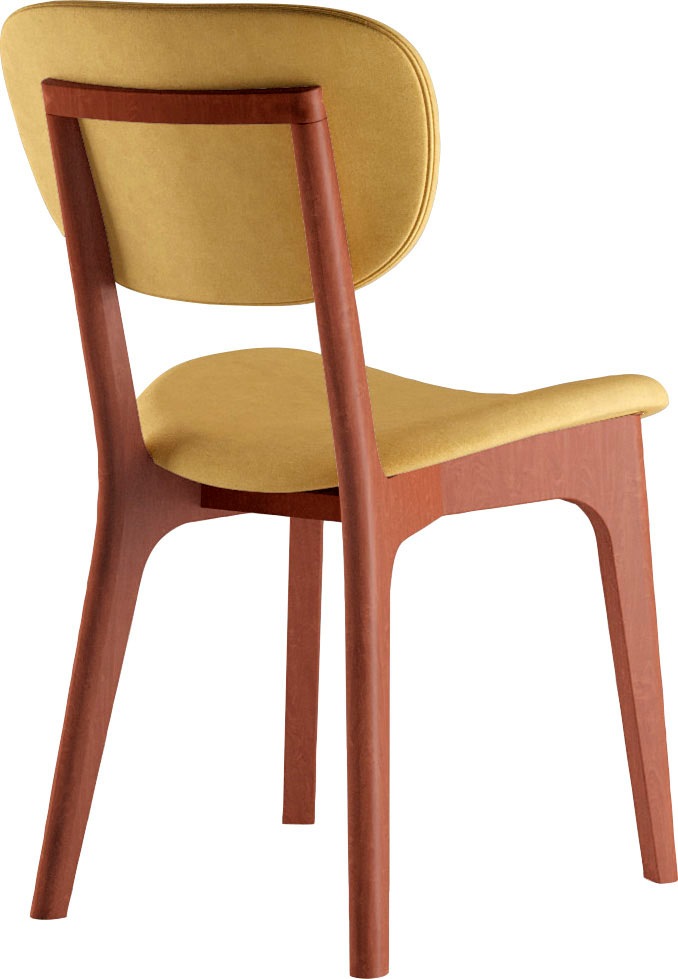 INOSIGN Stuhl »COZY Made in Italy« (Set) 2 Stk.Gestell in Buche, Kirsch- oder Nussbaum, Massivholz, Design Stuhl