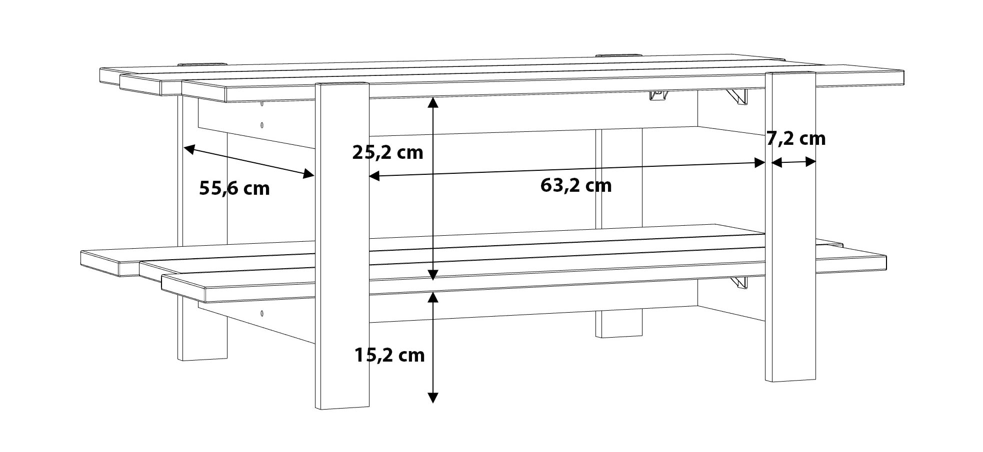 FORTE Couchtisch »Leokadia«, Breite ca. 110 cm