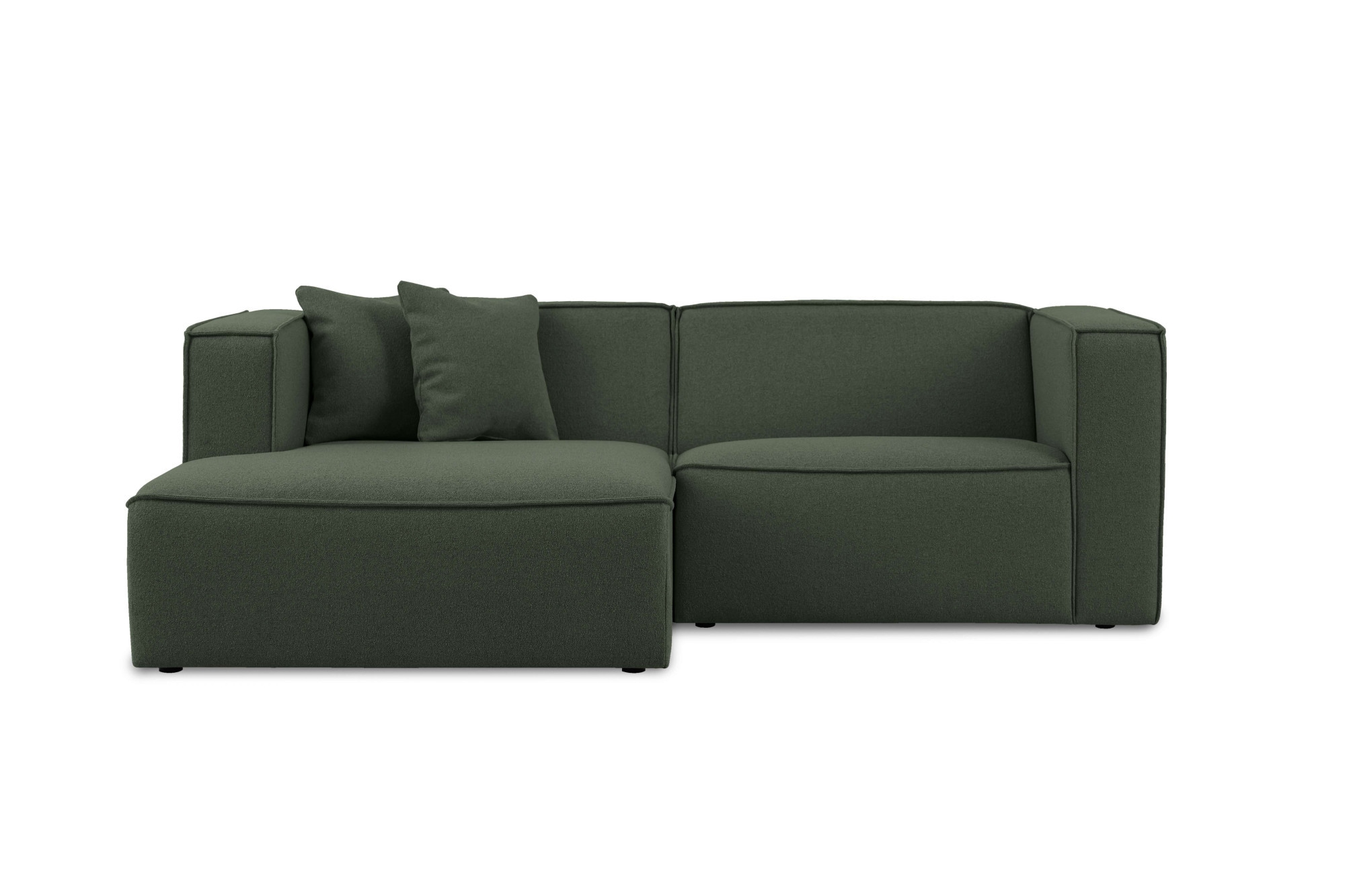 OTTO home Ecksofa »Tammie« Breite 222 cm, Webstoff fein, bodentief, mit Wellenunterfederung