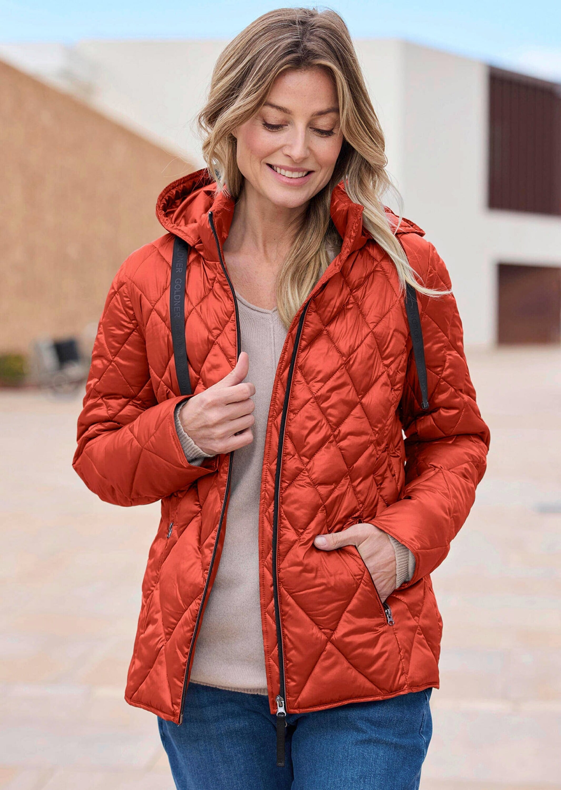 GOLDNER Kurzjacke »Steppjacke mit Rautenmuster« Besonderer Diamant-Stepp