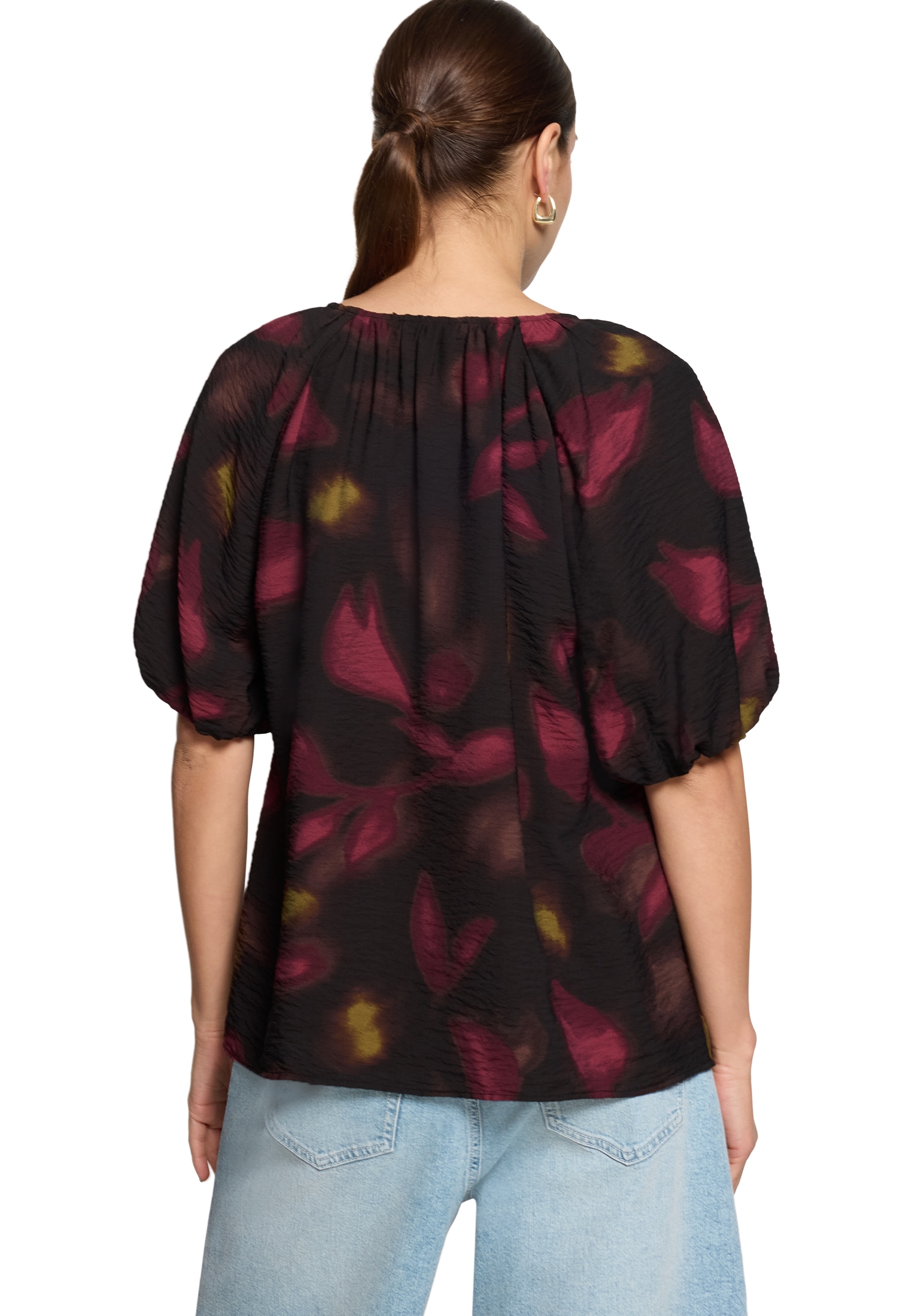 Zero Klassische Bluse »Casual-Bluse mit Blumenprint«