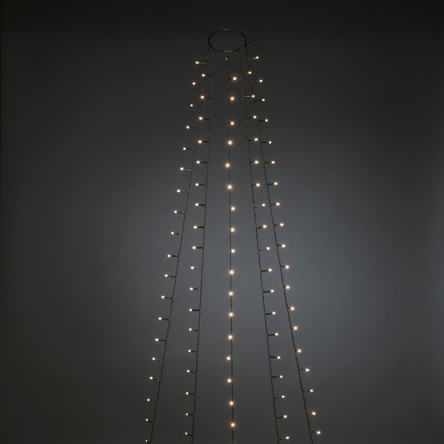 KONSTSMIDE LED-Baummantel »Weihnachtsdeko, Christbaumschmuck«, 200 St.- flammig, LED Lichterkette mit Ring Ø 8, 5 Stränge à 40 Dioden, gefrostet  günstig online kaufen