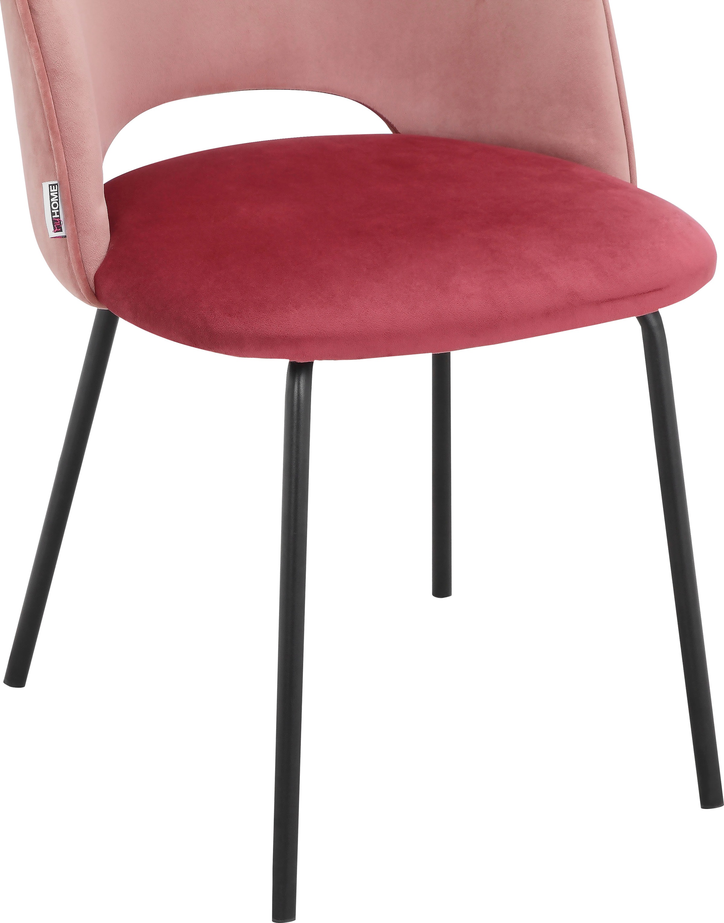 INOSIGN Esszimmerstuhl »Elif«, 2 St., Veloursstoff, im 2er Set erhältlich, mit Sitz und Rückenlehne, Sitzhöhe 50 cm