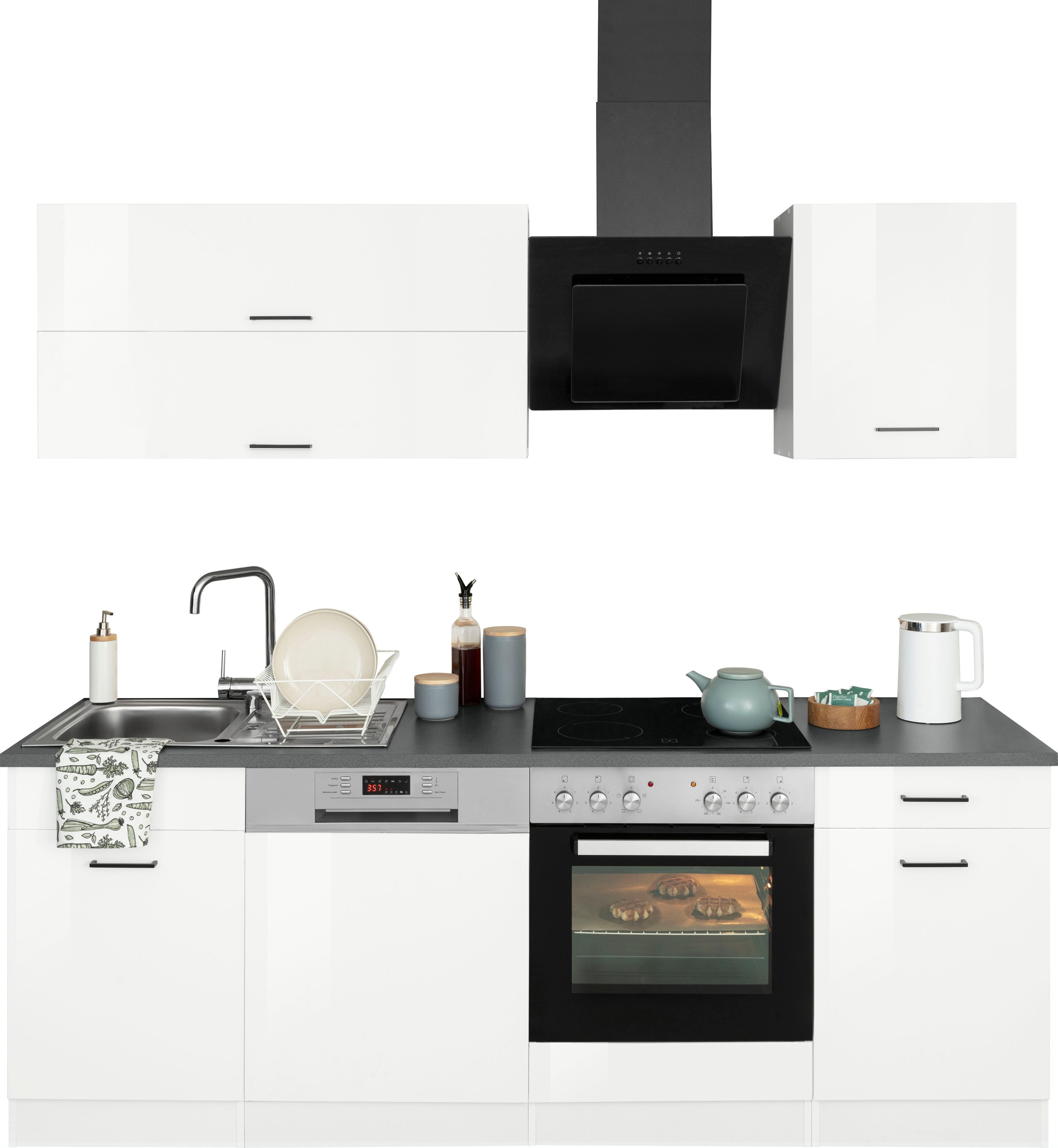 KOCHSTATION Küchenzeile »KS-Trier« ohne E-Geräte, Breite 220 cm