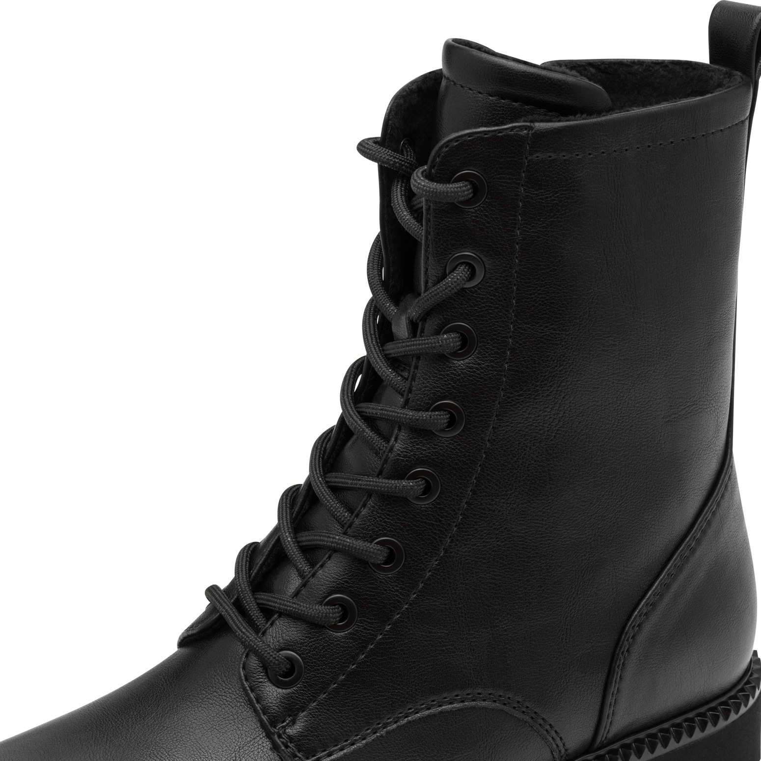 Tamaris Schnürstiefelette  , Blockabsatz, Schnürboots mit Logoaufnäher an der Schuhzunge