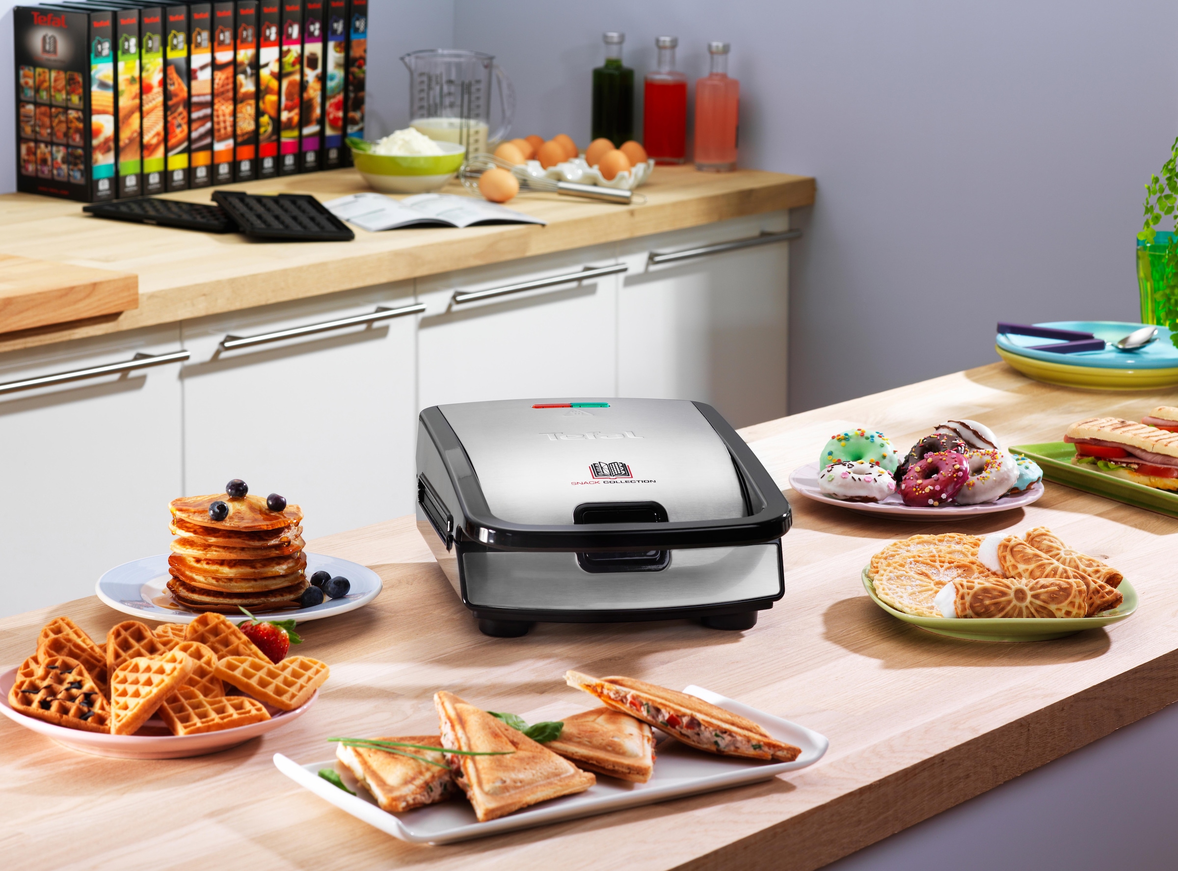 Tefal 2-in-1-Kombi-Waffeleisen Collection«, W, XXL antihaftbeschichte Jahren 3 Platten, Funktionen mit 700 Garantie »SW852D viele spülmaschinengeeignet, Snack