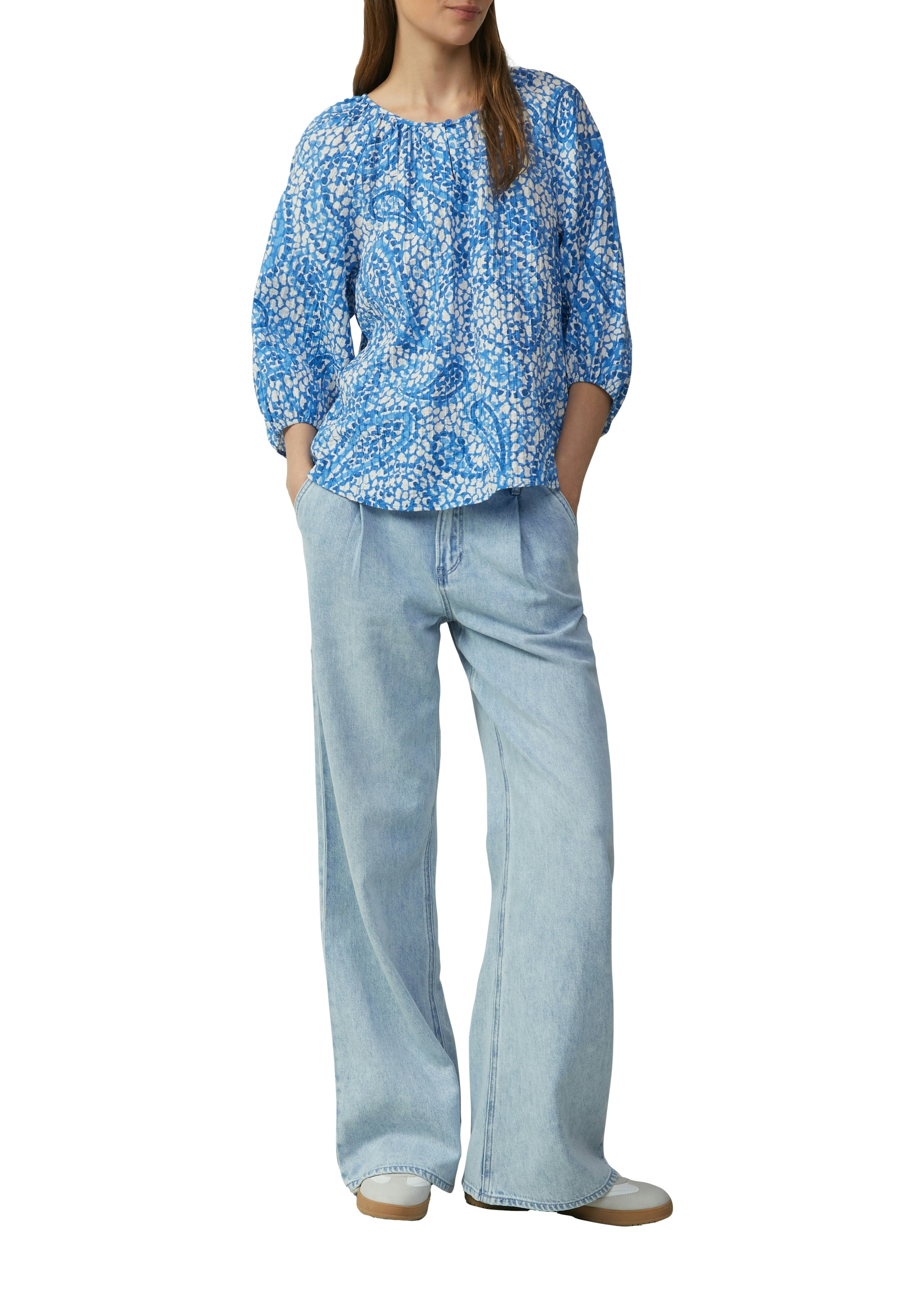s.Oliver Klassische Bluse mit All-Over Print