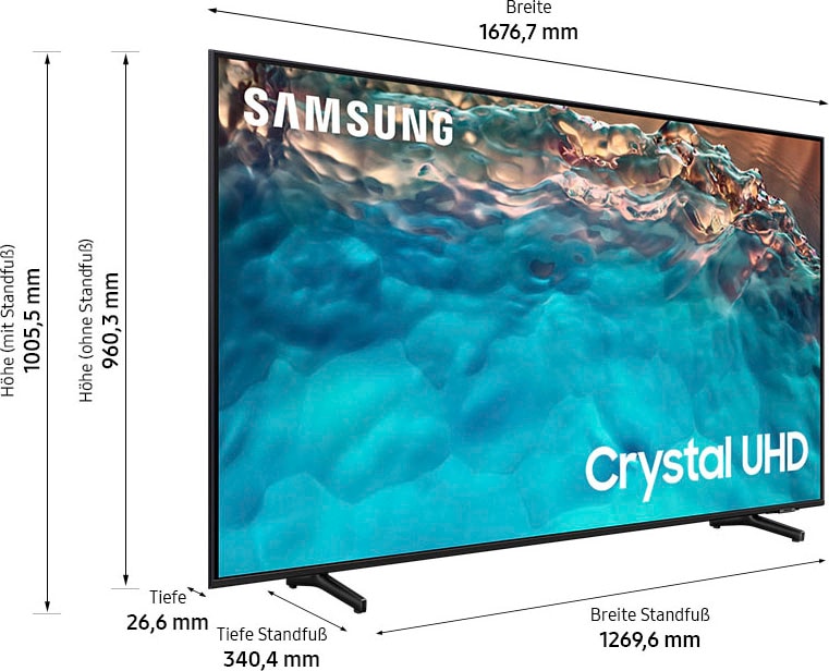Samsung LED-Fernseher Xcelerator 4K 4K 4K,HDR,Motion Jahre 189 Crystal Crystal | Zoll, »75\