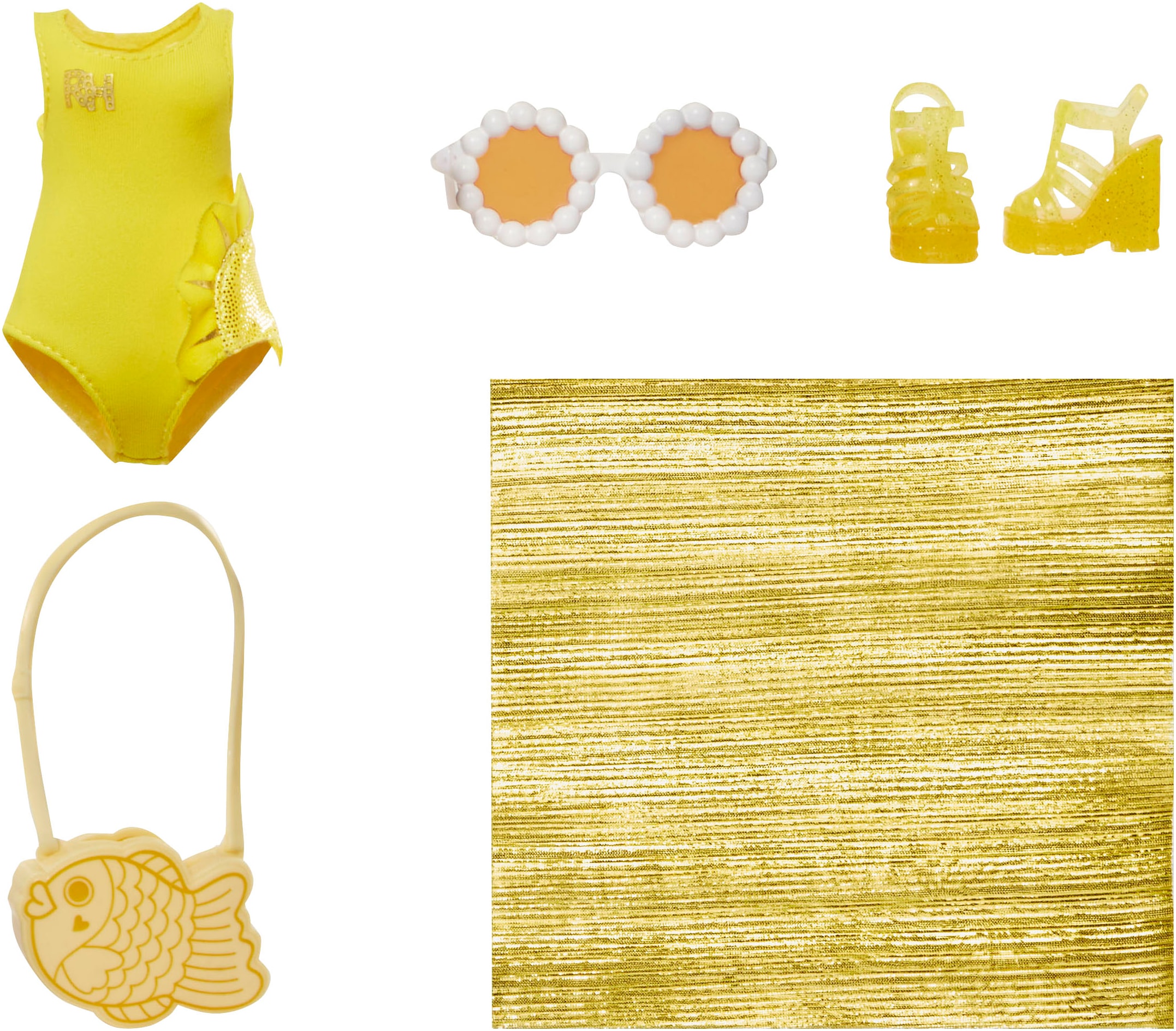 RAINBOW HIGH Anziehpuppe »Rainbow High Swim & Style Fashion Doll- Sunny (Yellow)«