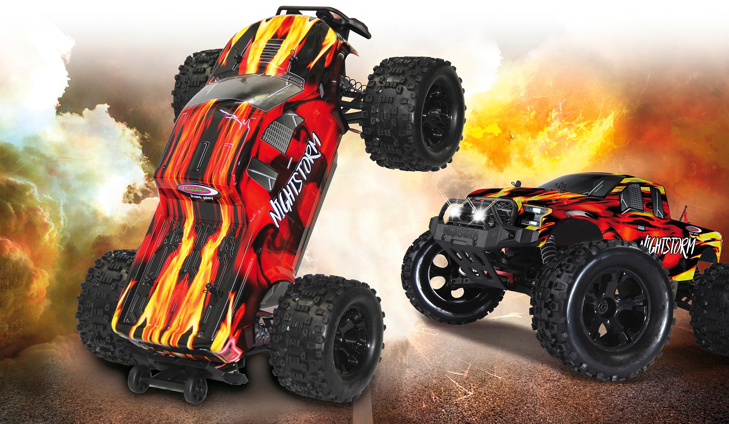 Jamara RC-Monstertruck »Nightstorm Monstertruck BL 4WD«, 1:10, 2,4 GHz, mit LED