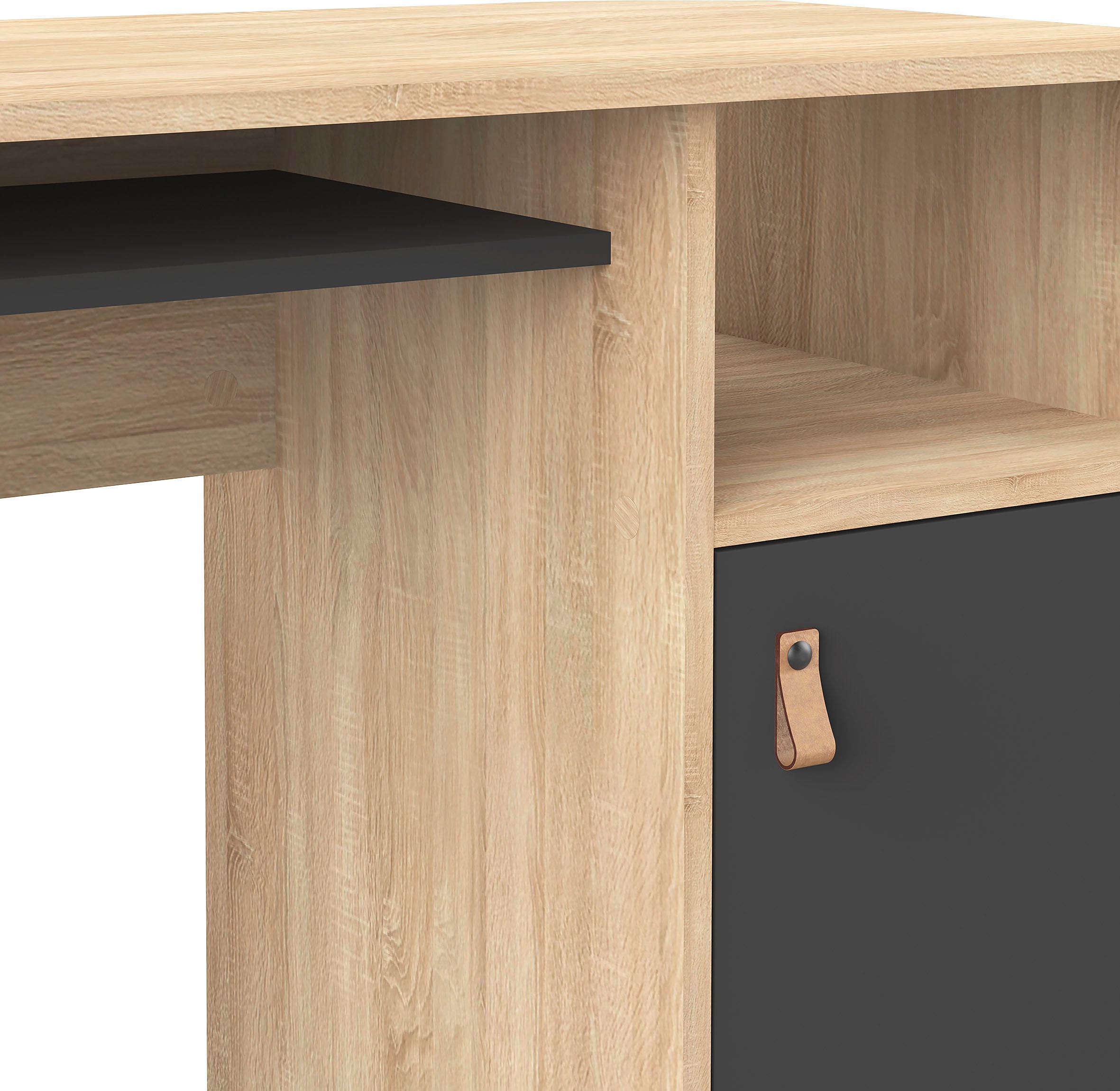 TemaHome Schreibtisch »OXFORD«, Ledergriff
