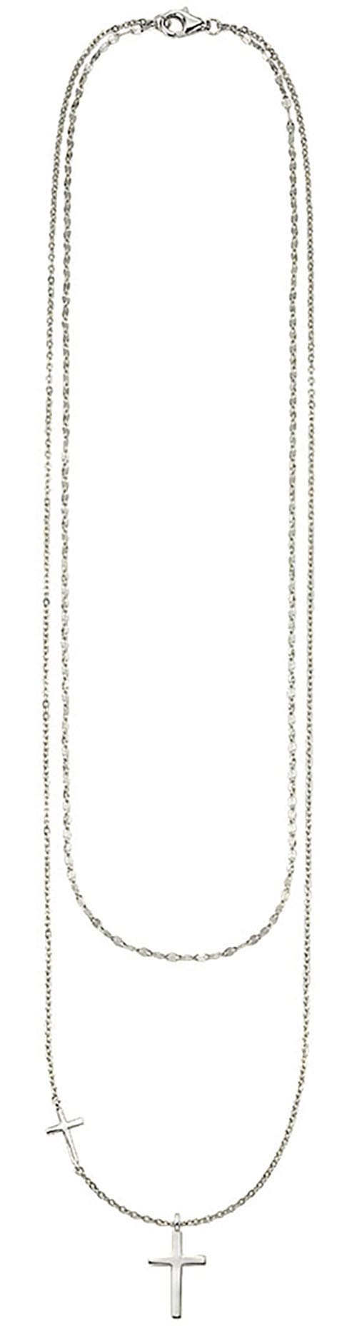 Aniston JEWELRY & WATCHES Kette mit Anhänger »Schmuck Geschenk Silber 925 Layerkette mit Kreuzanhänger«