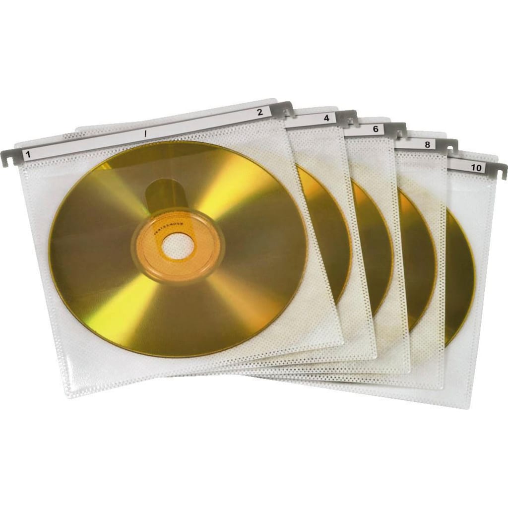Hama CD-Hülle »CD/DVD Doppel-Schutzhüllen, 50er-Pack, Weiß, Schutzcase, Leerhülle«