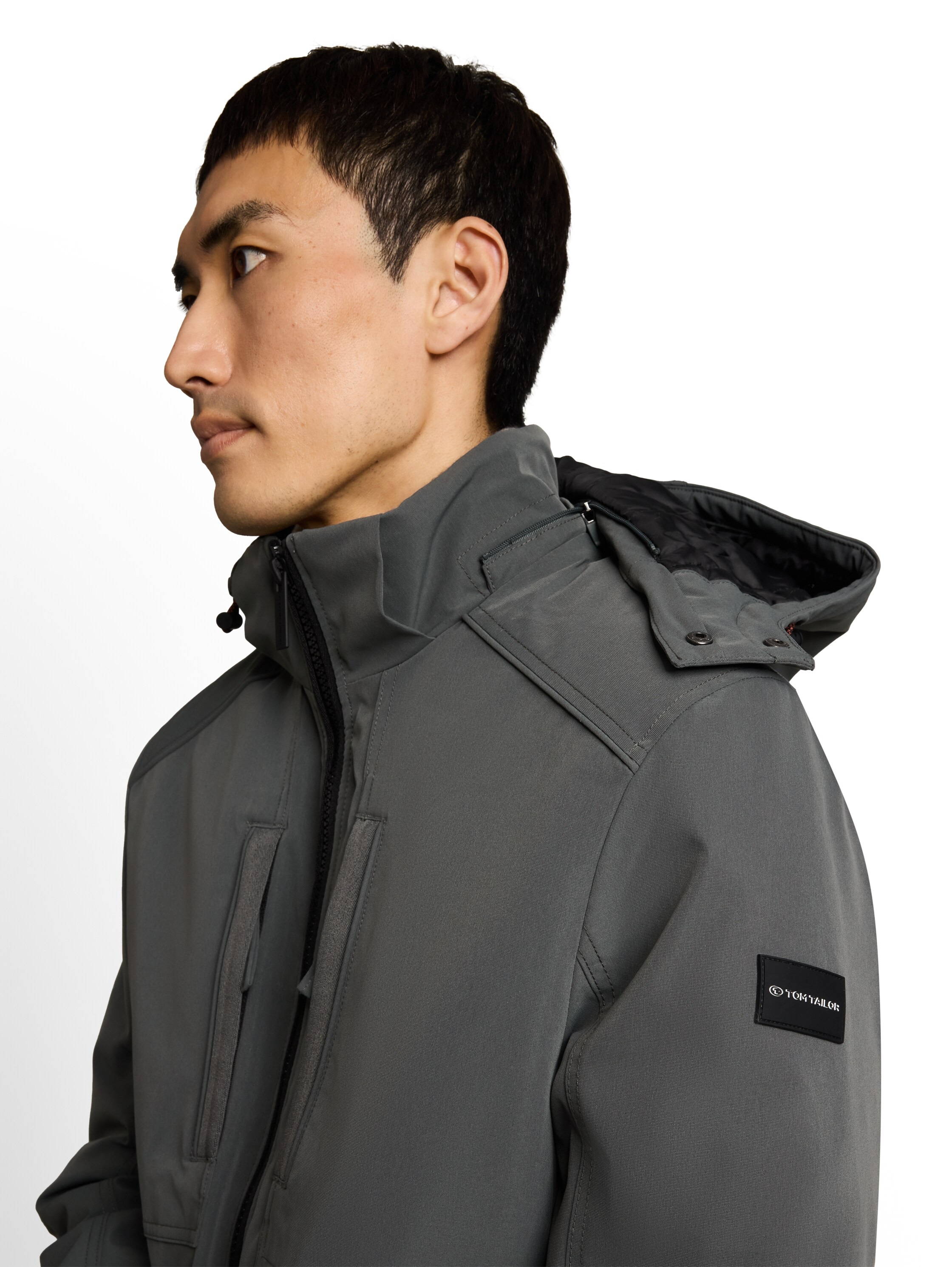 TOM TAILOR Softshelljacke mit Kapuze Übergangsjacke / Fleece und Kapuze