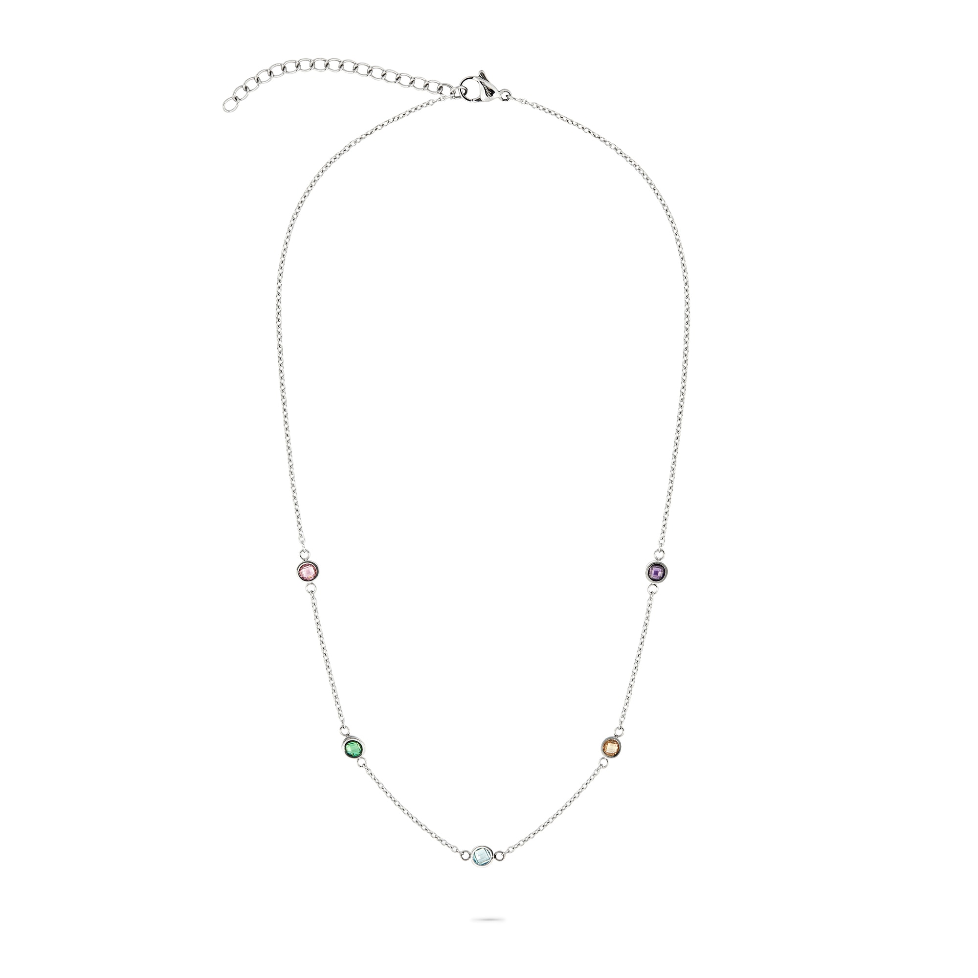 Tamaris Kette mit Anhänger »mit bunten Zirkonia« mit Zirkonia (synth.)