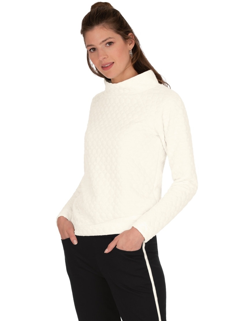 Trigema Sweater »TRIGEMA Jaquard-Pullover in Waben-Optik« bei
