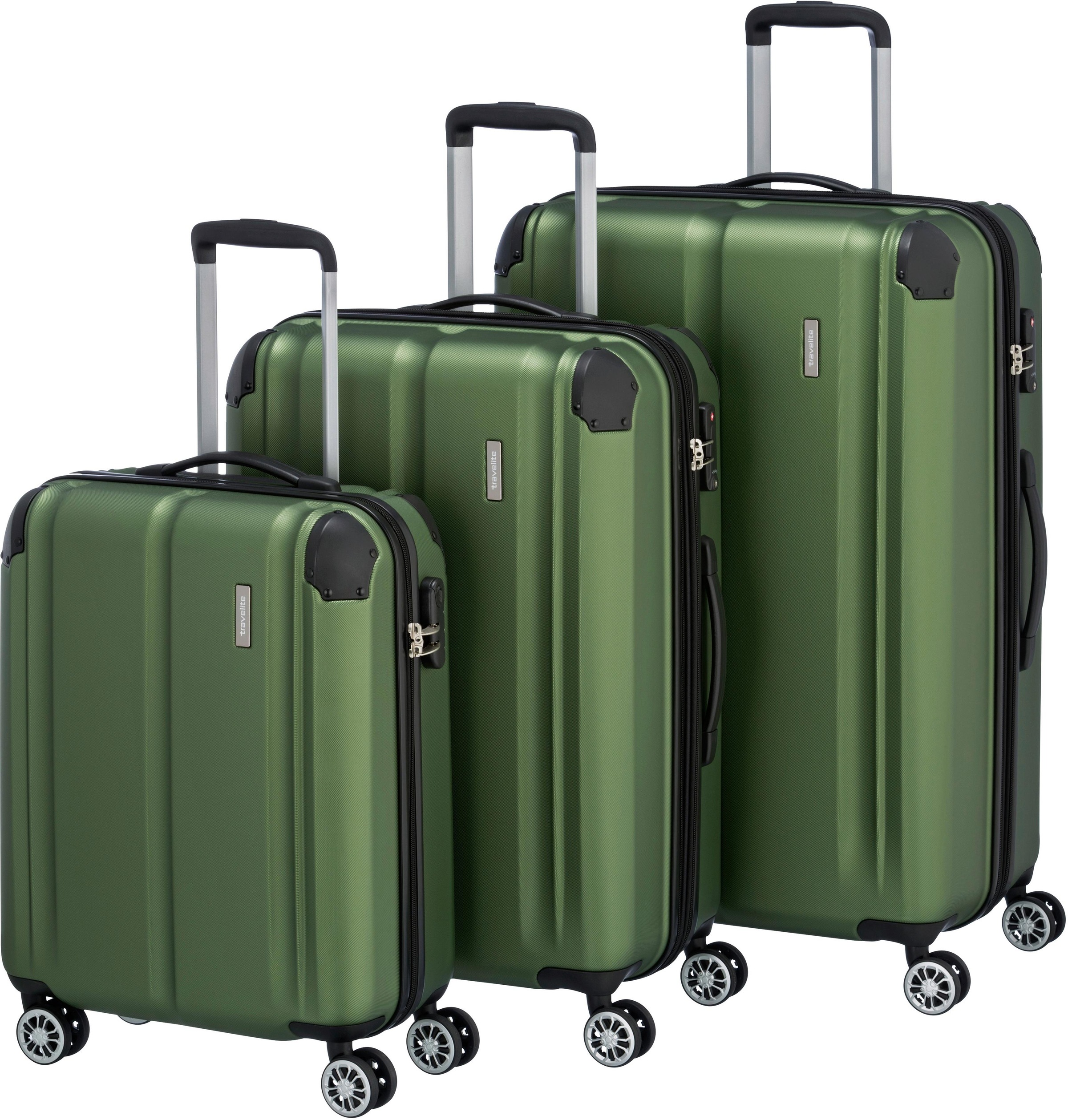 travelite Trolleyset »City, grün«, (3 tlg.) kaufen