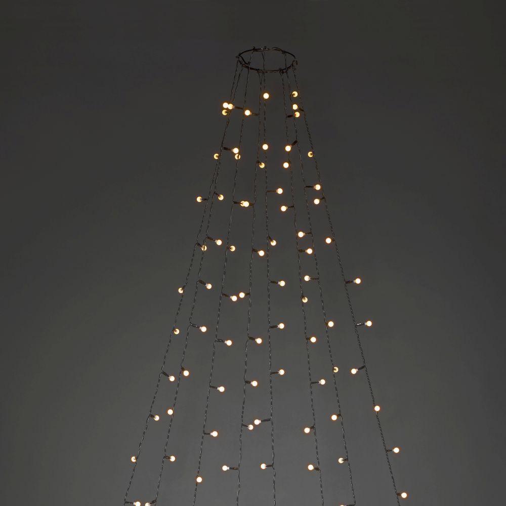 KONSTSMIDE LED-Baummantel »Weihnachtsdeko aussen, Christbaumschmuck« Ring Ø 17, mit Globes, 8 Stränge à 70 Dioden, vormontiert, 560  Dioden