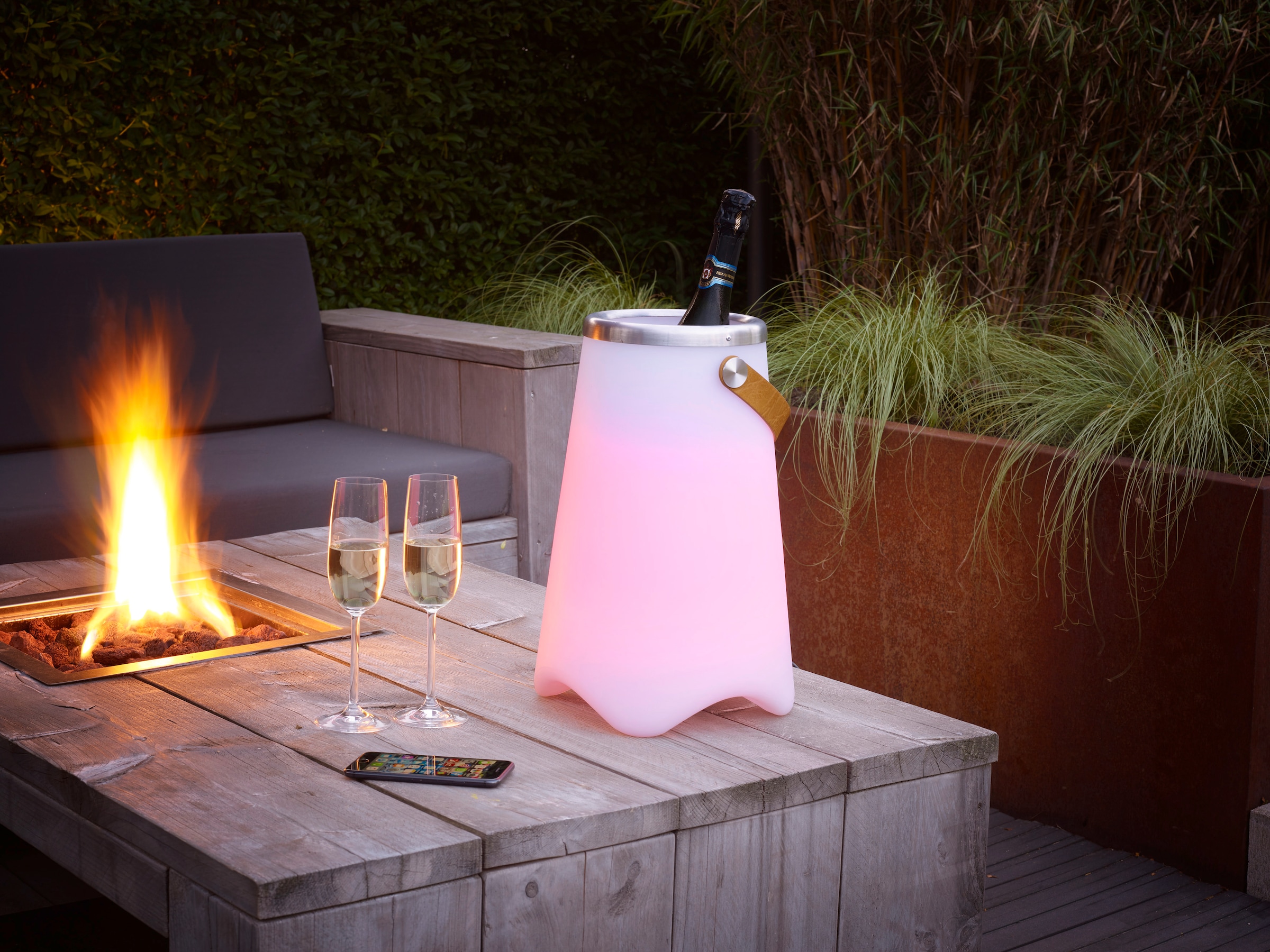REALITY Leuchten LED Außen-Tischleuchte »JAMAICA«, 1 flammig, Leuchtmittel LED-Board | LED fest integriert, Outdoor-Sektkühler