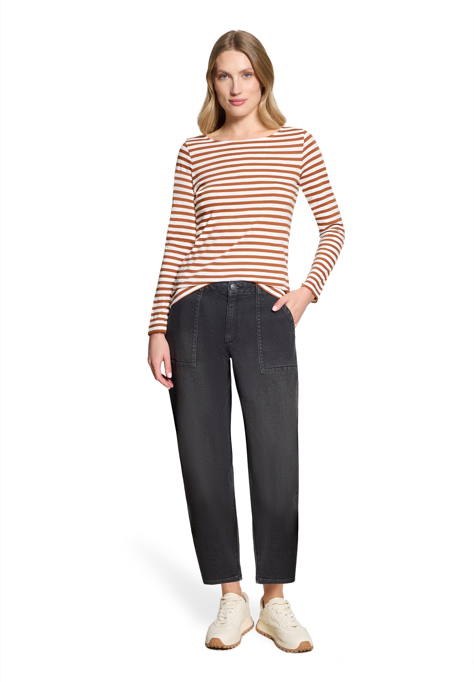 Betty&Co 3/4-Arm-Shirt »Ringelshirt mit U-Boot-Ausschnitt«