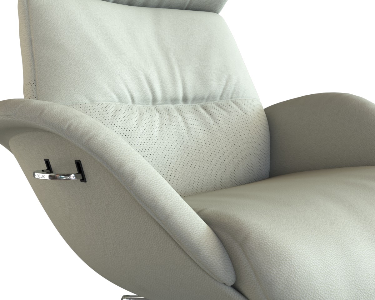 FLEXLUX Relaxsessel »More, Funktionsessel, Polstersessel, Armlehnensessel, TV-Fernsehsessel«, Premium Komfort, Rücken- und Kopfteilverstellung, Drehbar, Fuß Alu