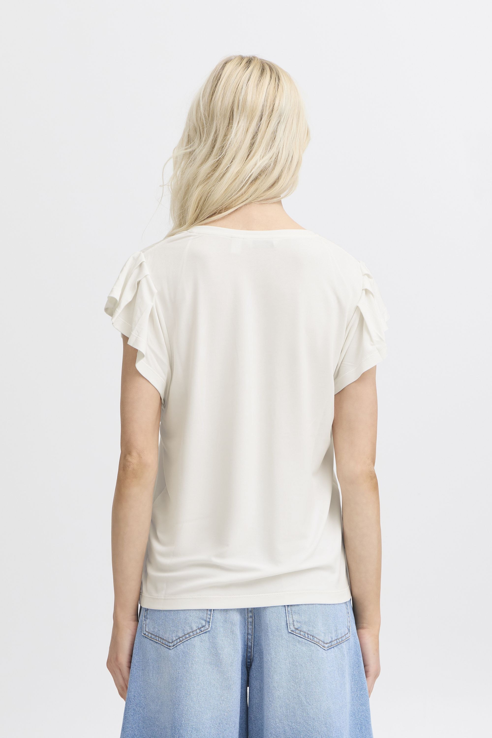 b.young V-Shirt »V-Shirt BYPERL RUFFLE«