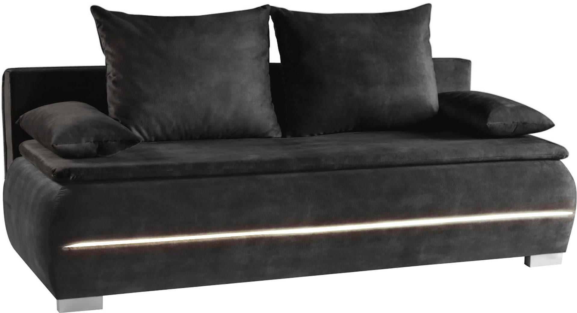 WERK2 Schlafsofa »Tekla LED«, 2-Sitzer Schlafcouch mit Bettkasten & stylischer RGB-LED-Beleuchtung