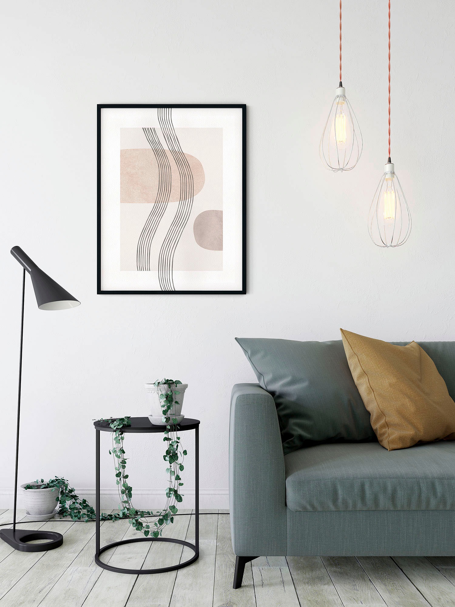 Komar Wandbild »Line Art Waves«, (1 St.), Deutsches Premium-Poster Fotopapier mit seidenmatter Oberfläche und hoher Lichtbeständigkeit. Für fotorealistische Drucke mit gestochen scharfen Details und hervorragender Farbbrillanz.