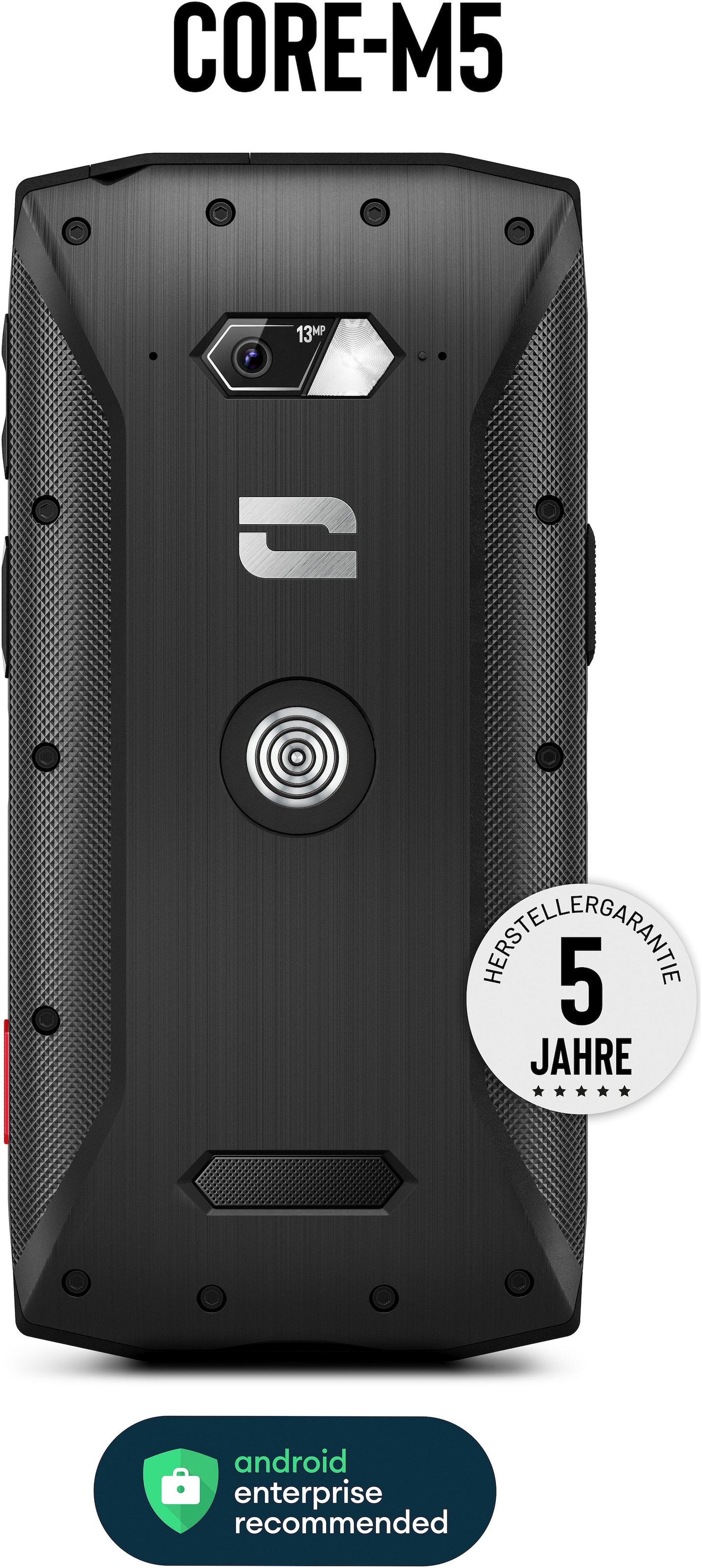 CROSSCALL Smartphone »Core-M5«, schwarz, 12,57 cm/4,95 Zoll, 64 GB Speicherplatz, 13 MP Kamera