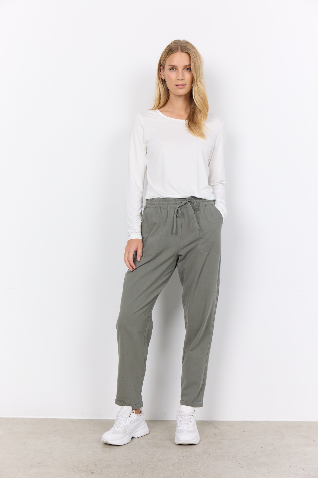 soyaconcept Schlupfhose »SC-CISSIE 10-C«  leichte Sommerhose aus Baumwolle in Leinenoptik