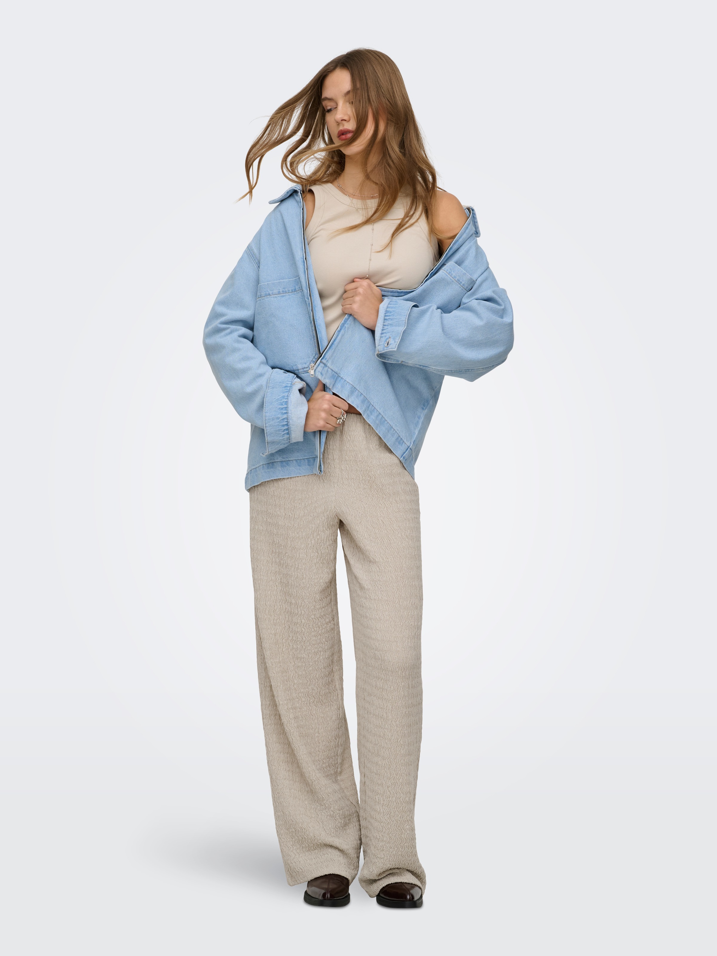 ONLY Schlupfhose »ONLILSE PANT STRUCTURE JRS NOOS«  Kunstfaser, regular fit