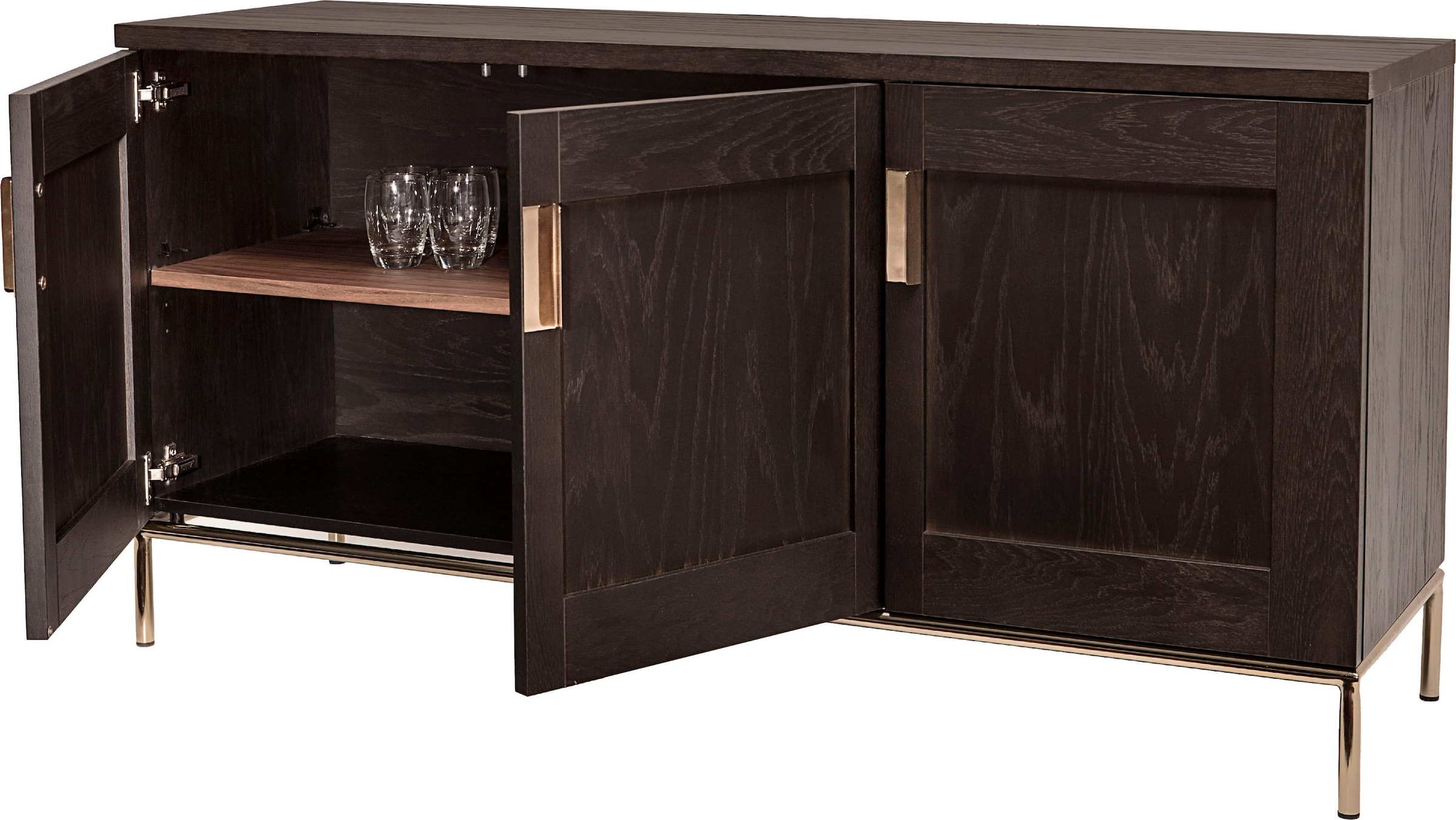 Woodman Sideboard »Parlan«, mit drei Holztüren und Anschlagdämpfern, Soft-Close, Breite 150 cm