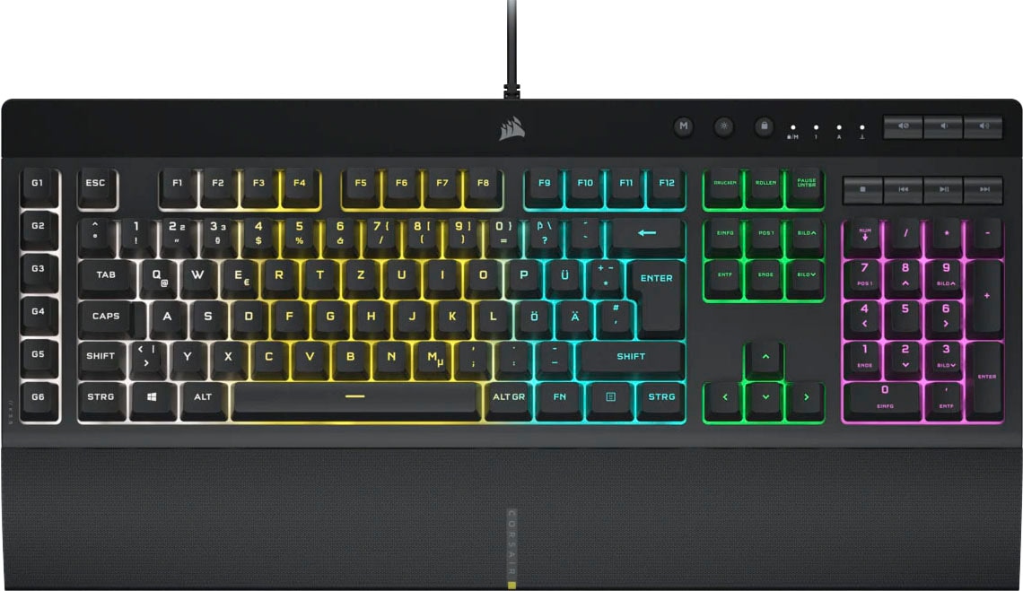 Corsair Gaming-Tastatur »K55 RGB PRO«, (Ziffernblock-USB-Anschluss-Fn-Tasten)