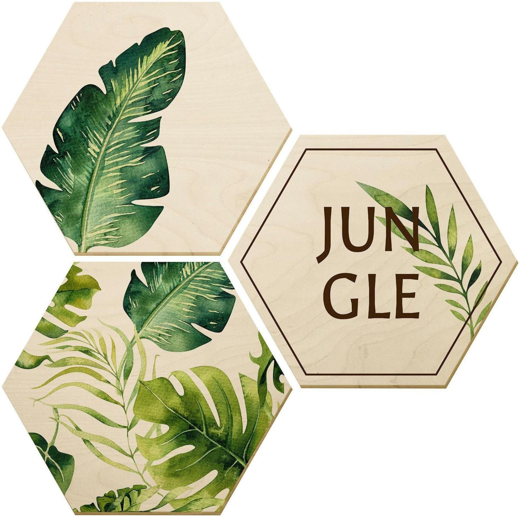 - Jungle«, Holzbild (Set) Rechnung Wall-Art auf kaufen »Kvilis