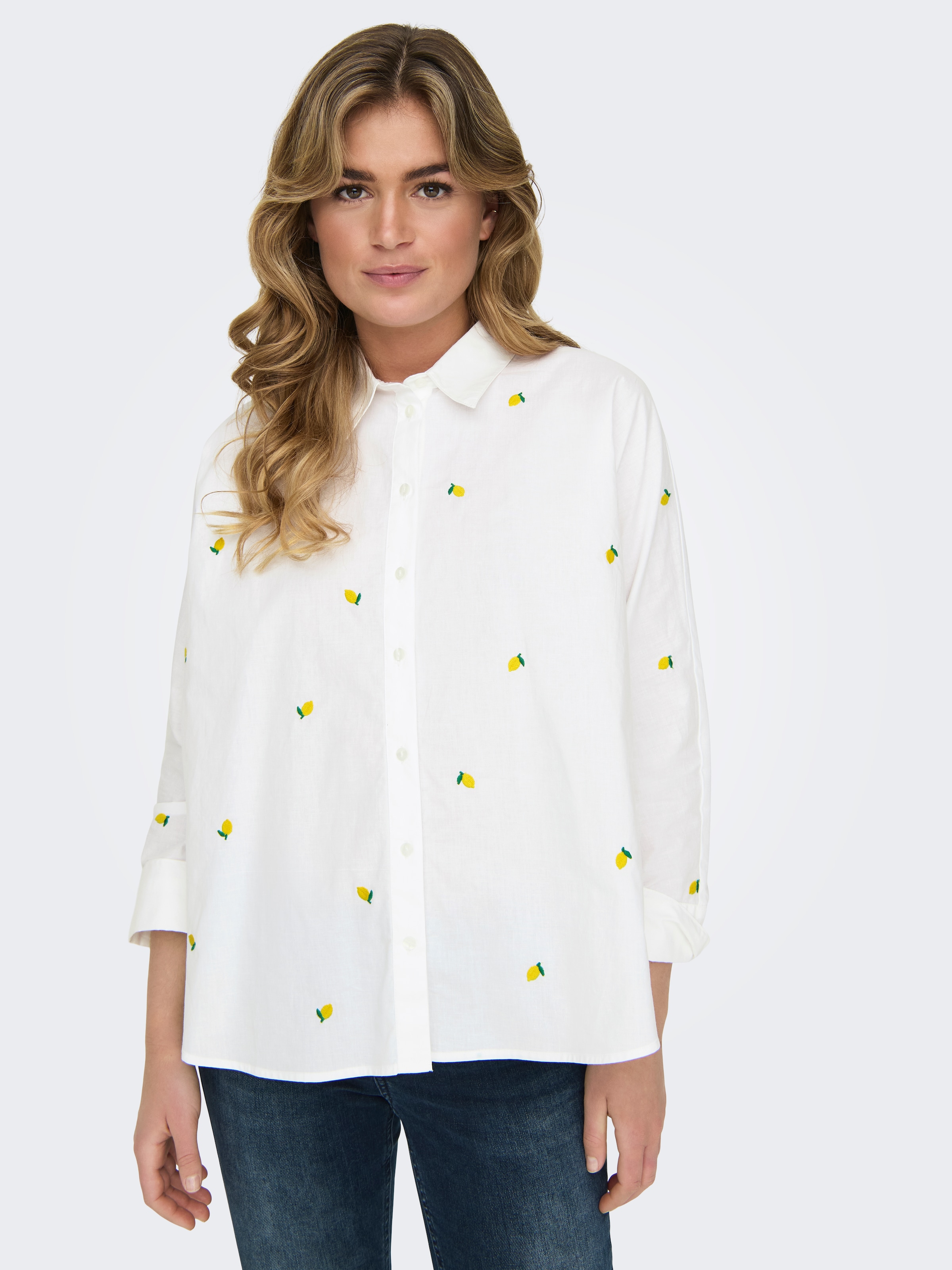 ONLY Hemdbluse »ONLNEW LINA GRACE LS EMB SHIRT NOOS WVN«