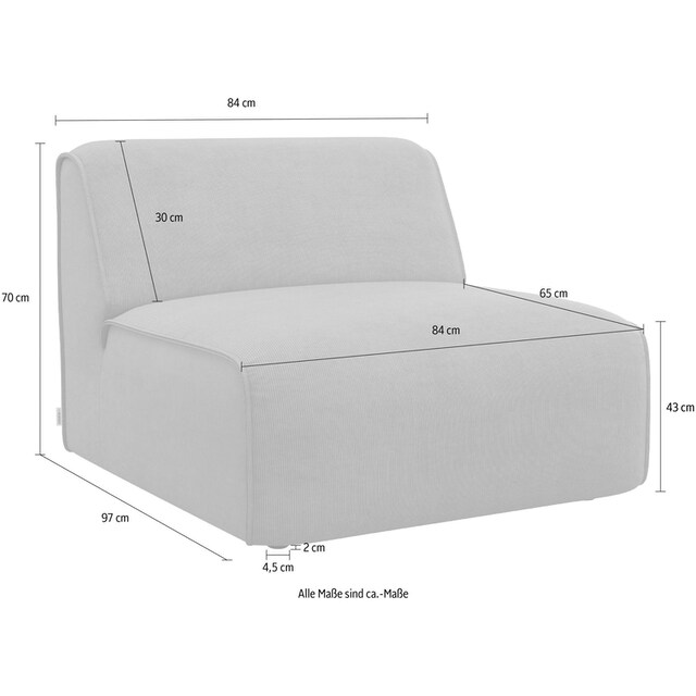 RAUM.ID Sessel »Merid«, (1 St.), als Modul oder separat verwendbar, für  individuelle Zusammenstellung auf Rechnung kaufen