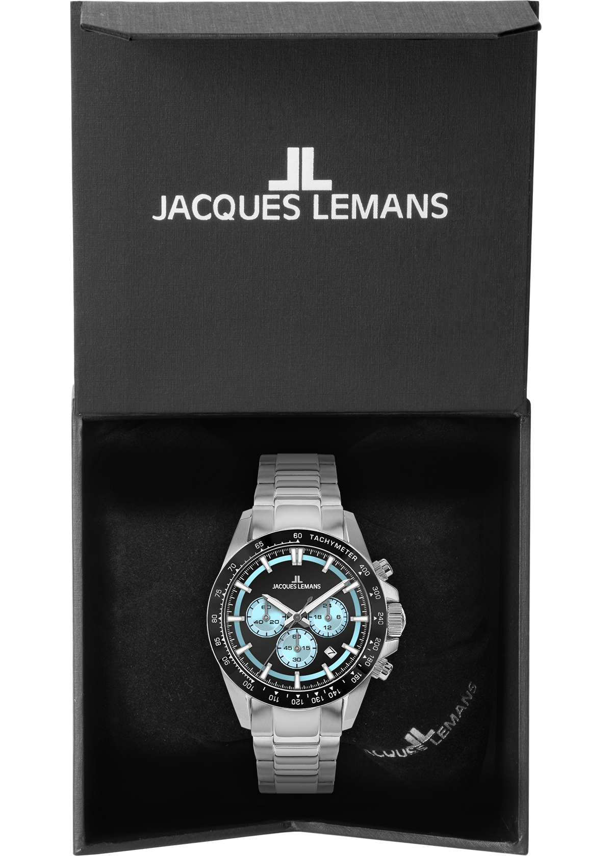 Jacques Lemans Quarzuhr »Liverpool« Armbanduhr, Herrenuhr, Edelstahlarmband, analog, Tag, Stoppfunktion