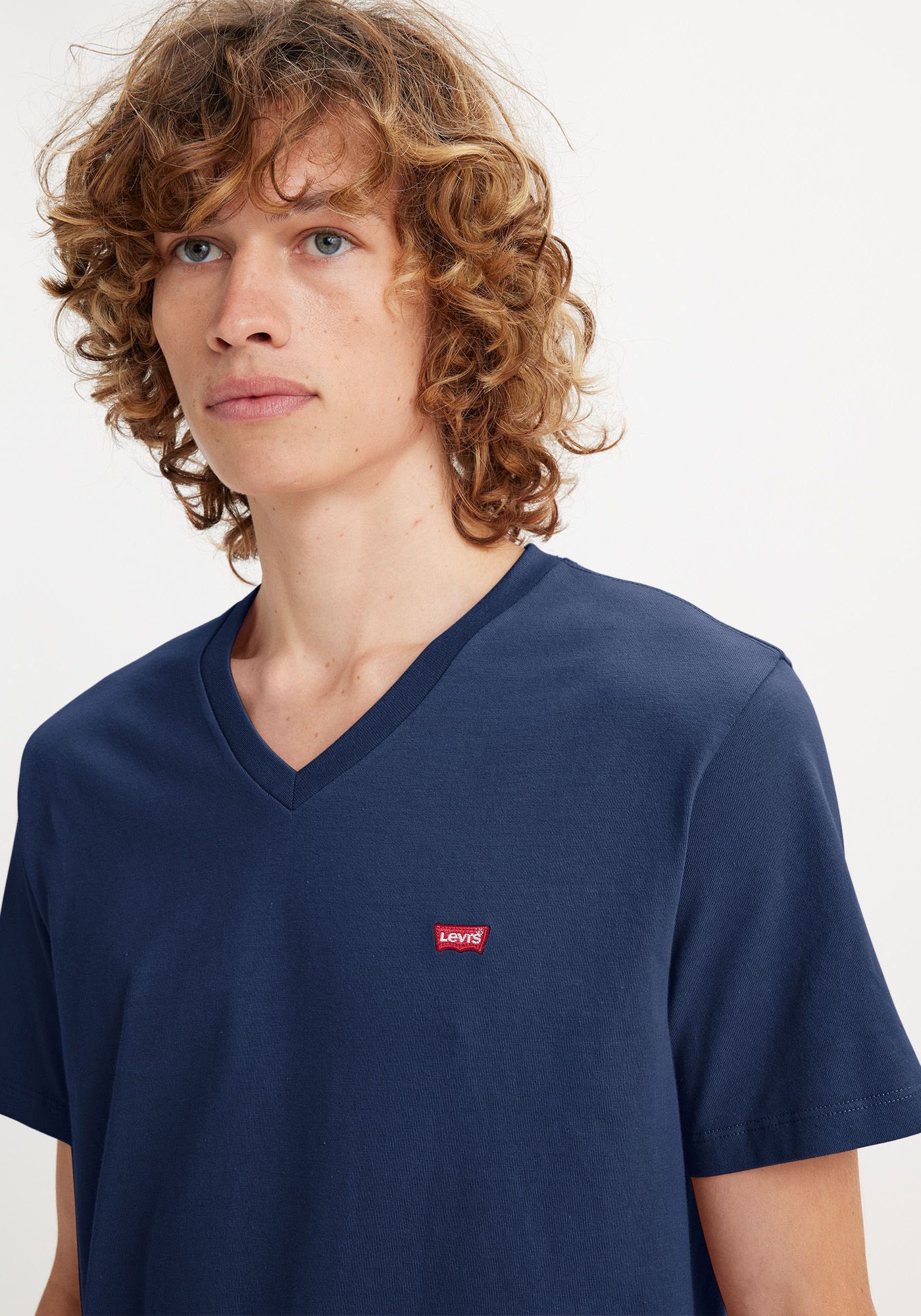 Levi's® V-Shirt »LE ORIGINAL HM VNECK« mit Logostickerei