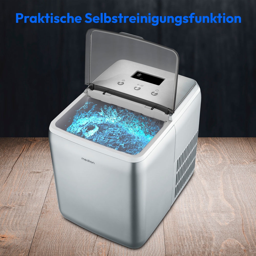 Medion® Eiswürfelmaschine »MD 11950«, 2 Eiswürfelgrößen, 2,6 L Wassertank, Selbstreinigungsfunktion