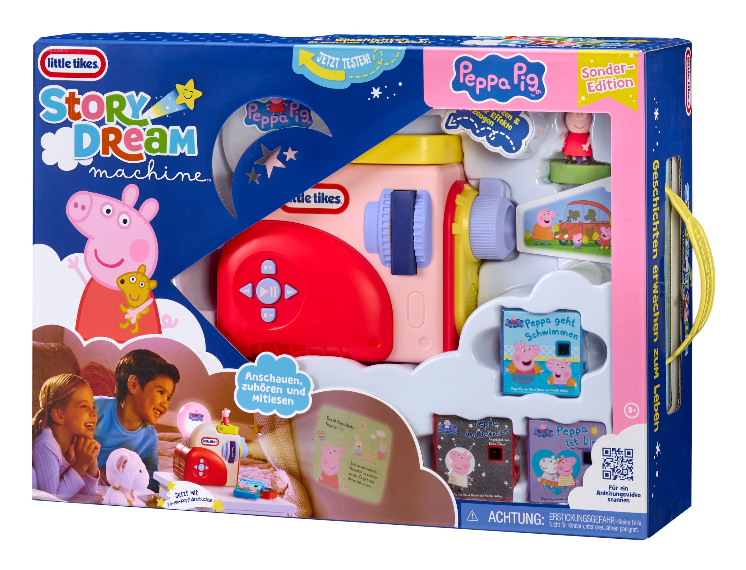 Little Tikes® Hörspiel »Story Dream Machine, Peppa Wutz inkl. Freundschafts-Kollektion« Kinderprojektor, inkl. 3 Kassetten mit Geschichten von Peppa Wutz